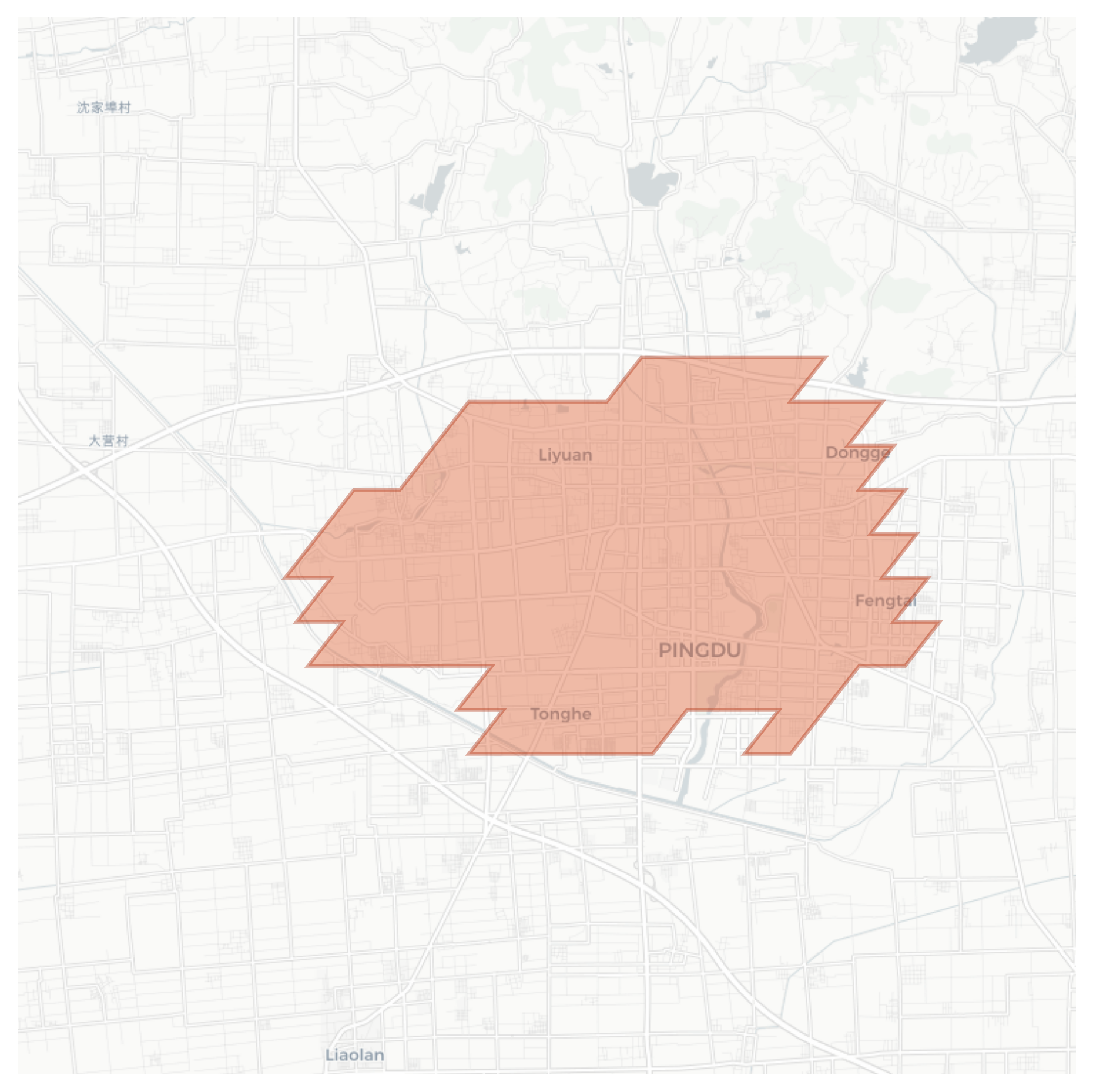 Pingdu geographic map