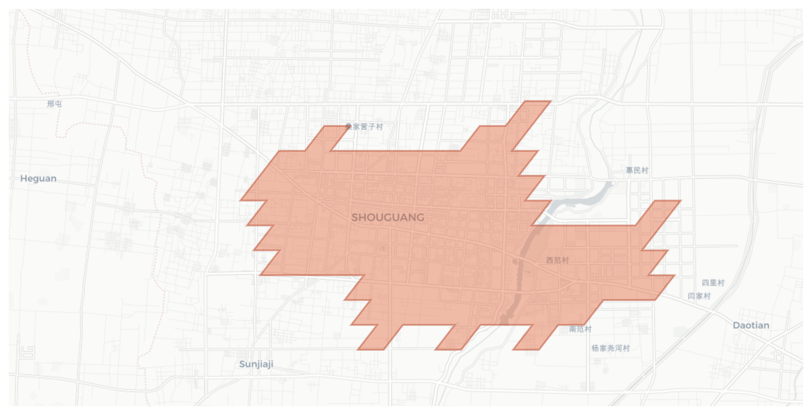 Shouguang geographic map
