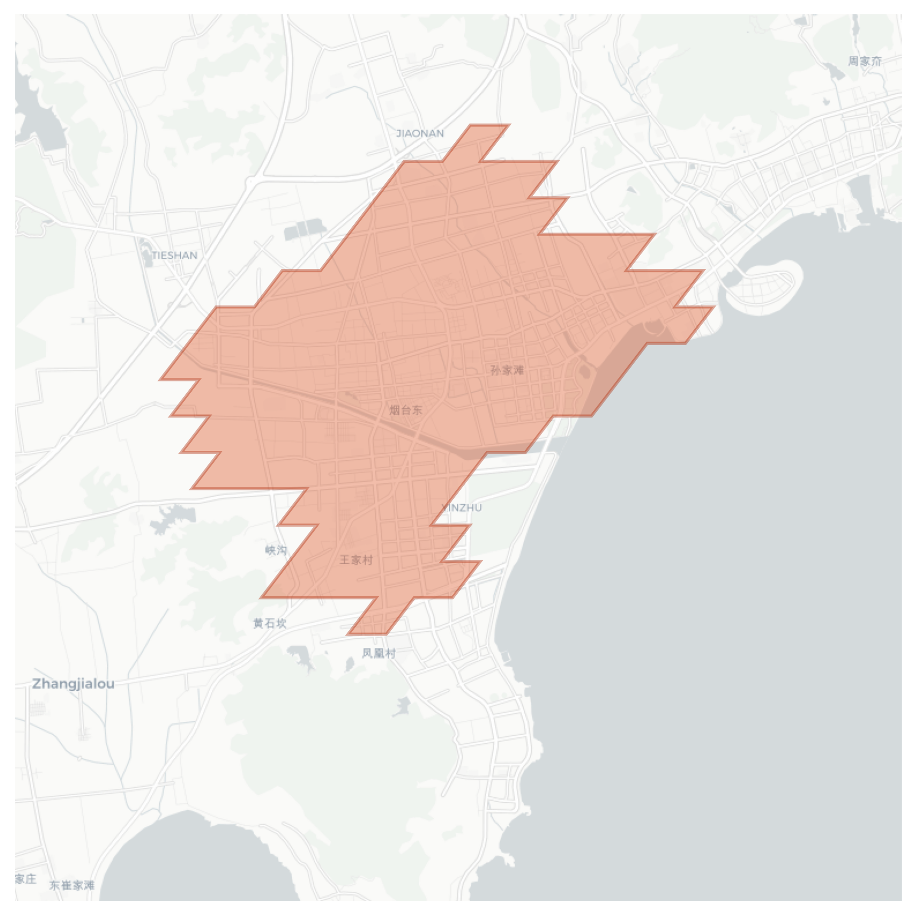 胶南 geographic map