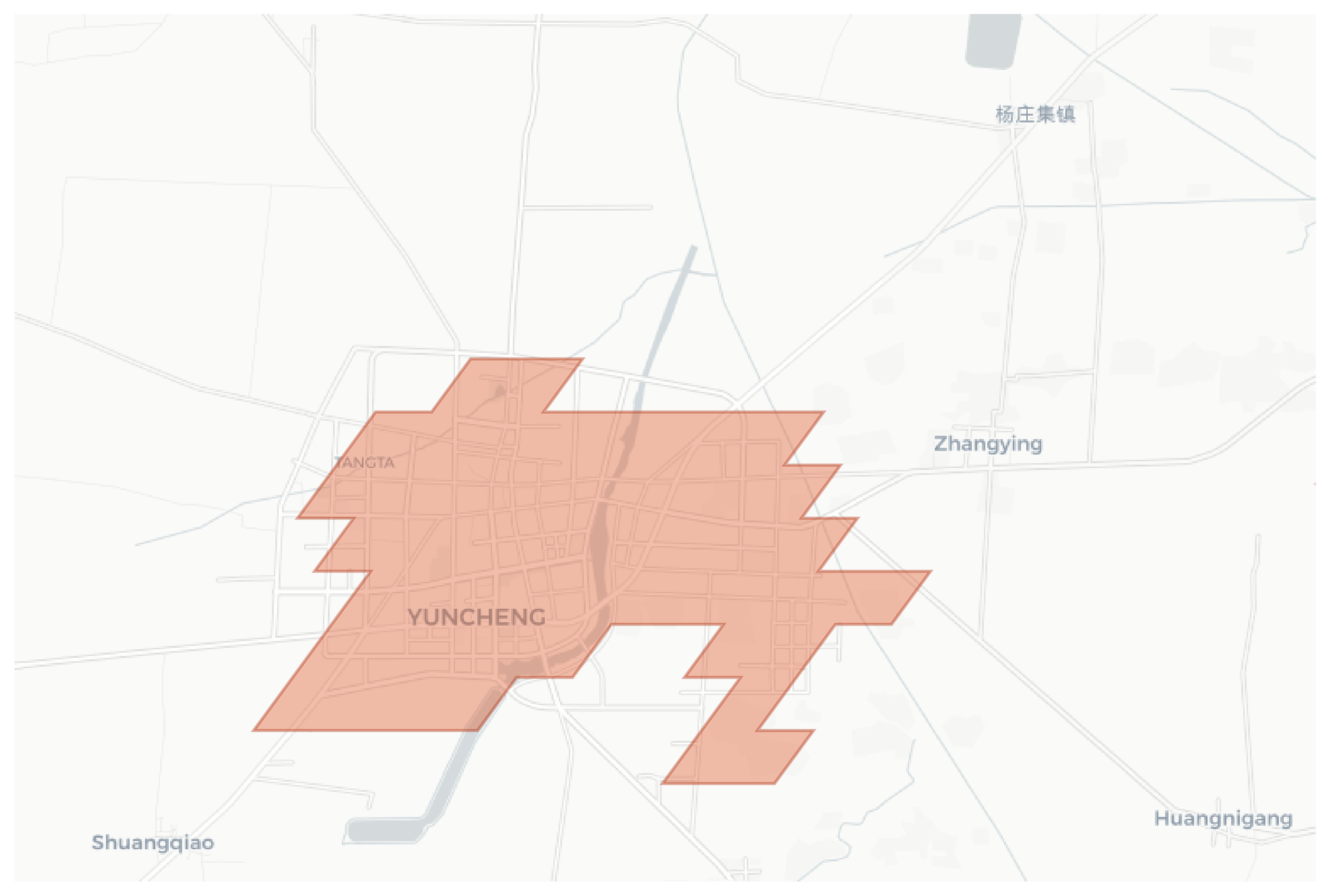 Yuncheng geographic map