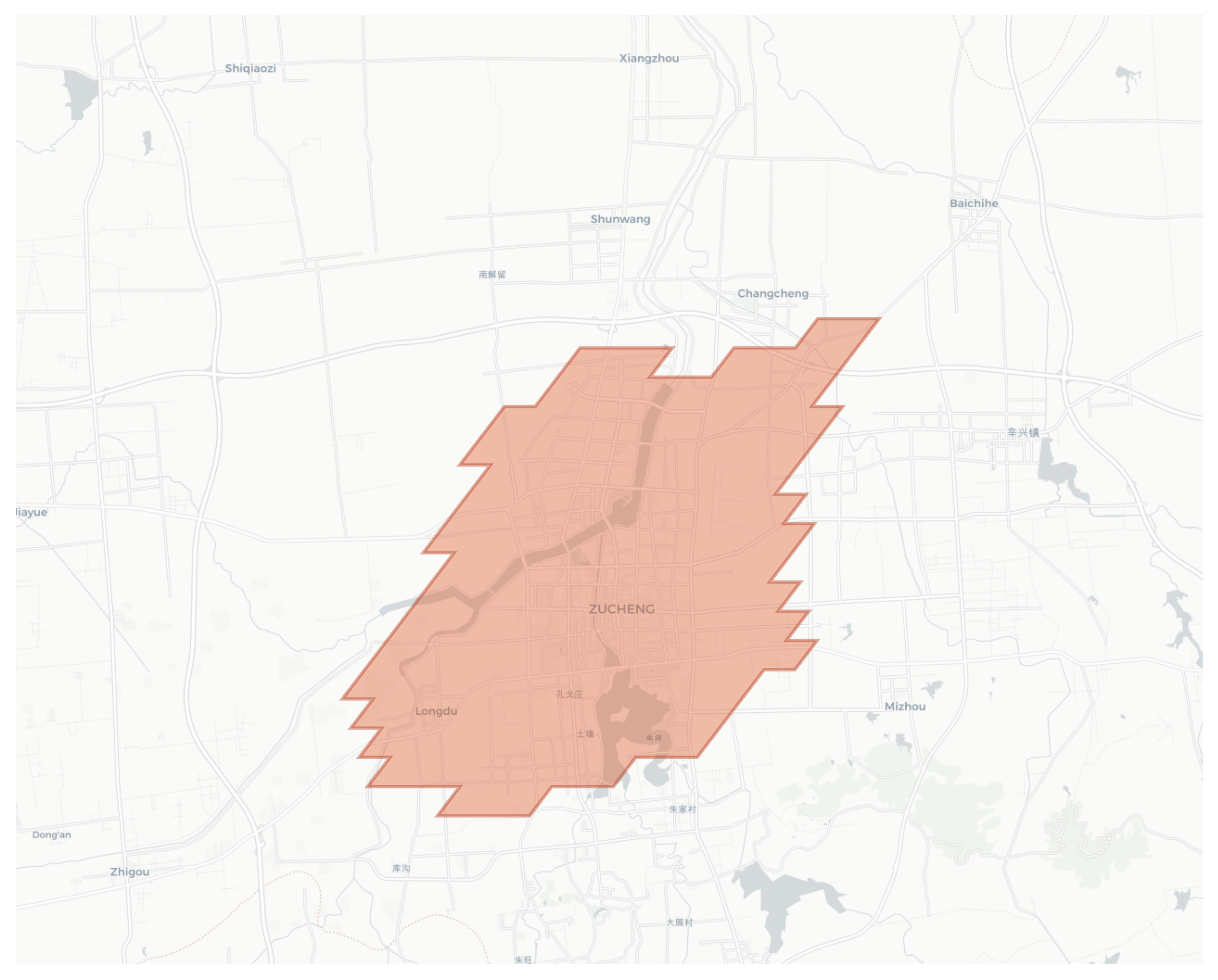 Zucheng geographic map