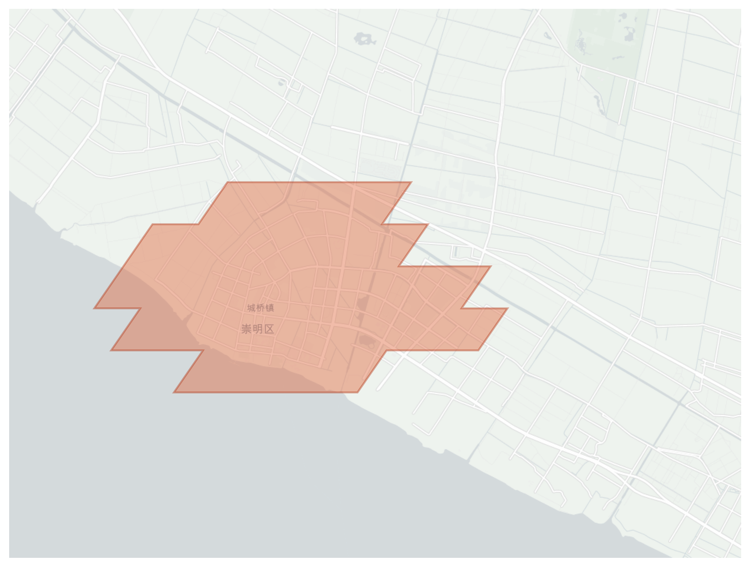 Chongming geographic map