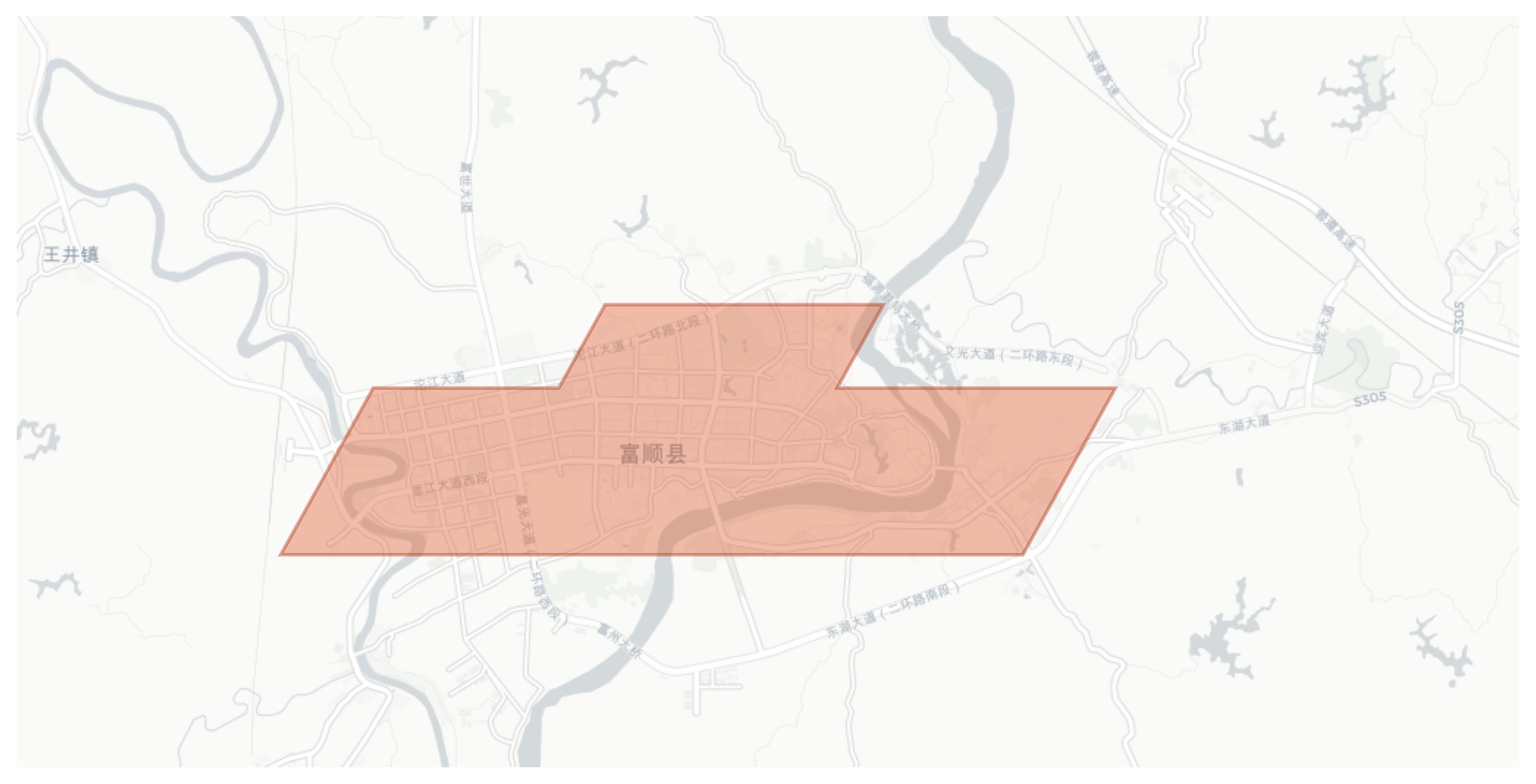 Fushun geographic map