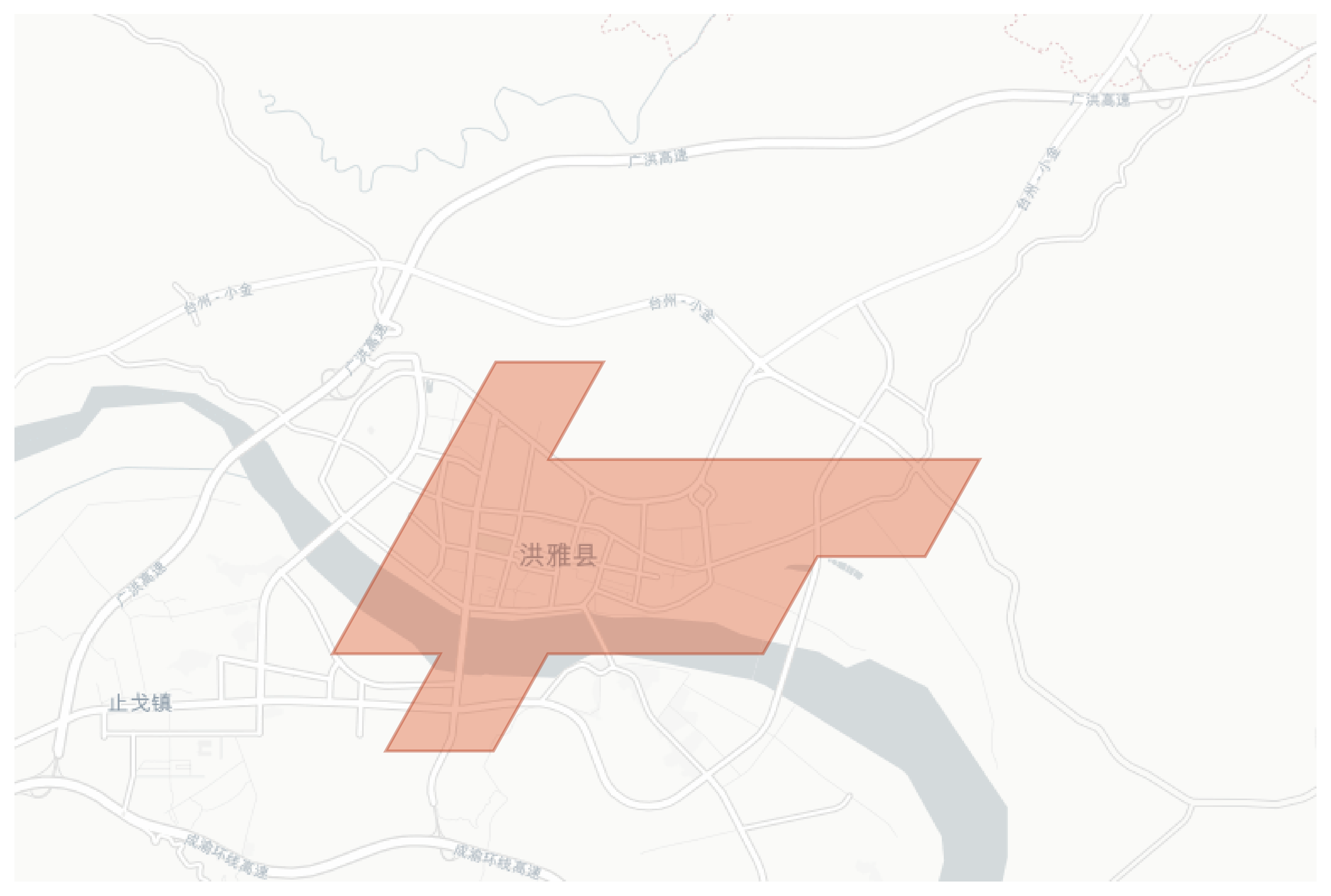 Hongya geographic map