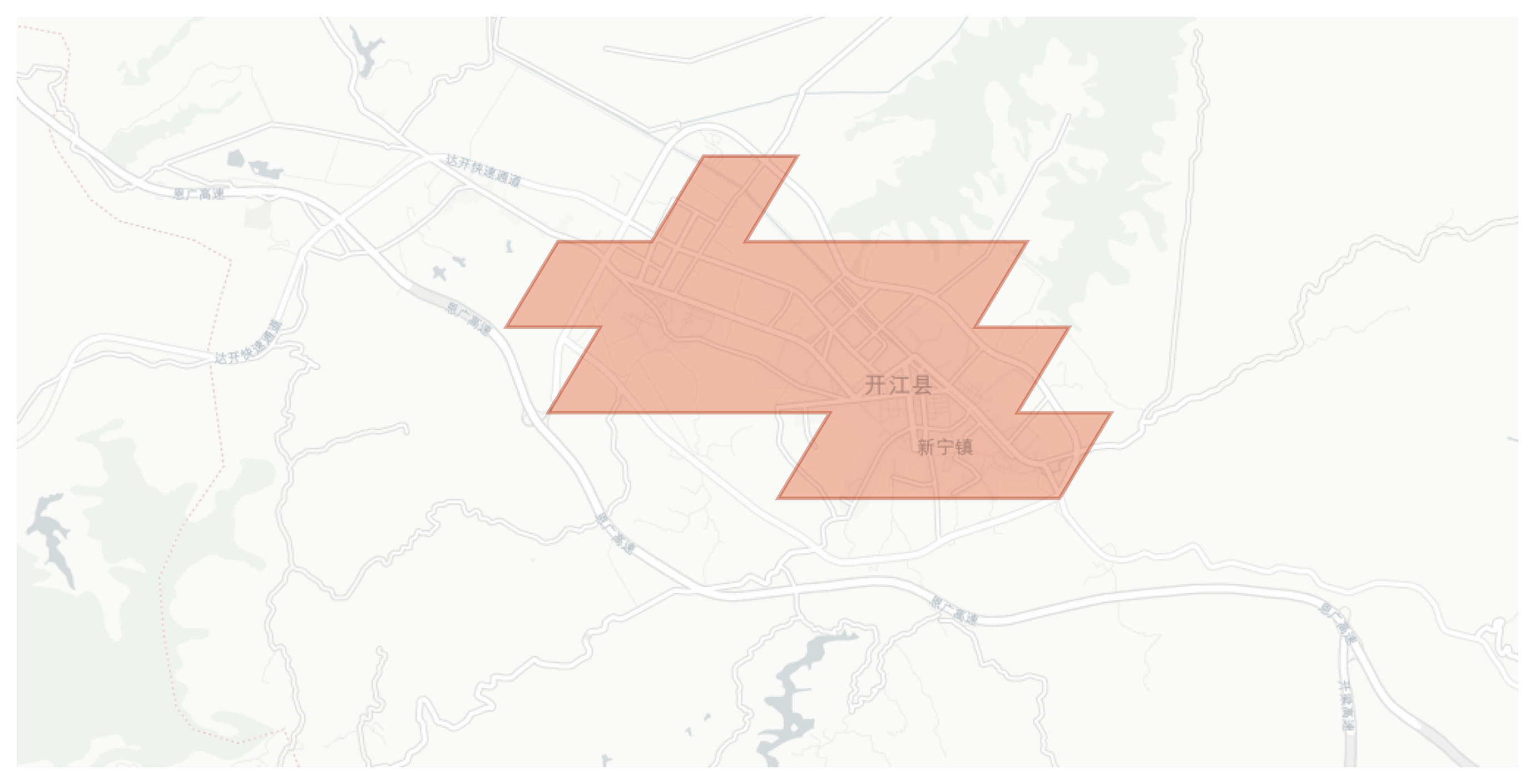 Kaijiang geographic map