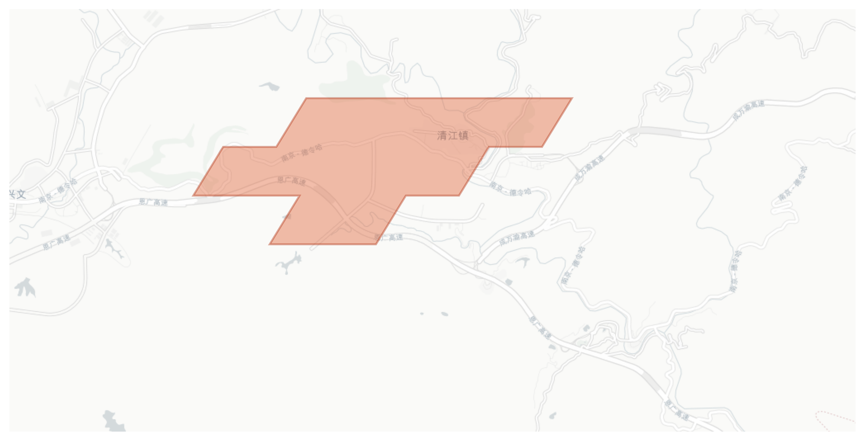 Qingjiang geographic map