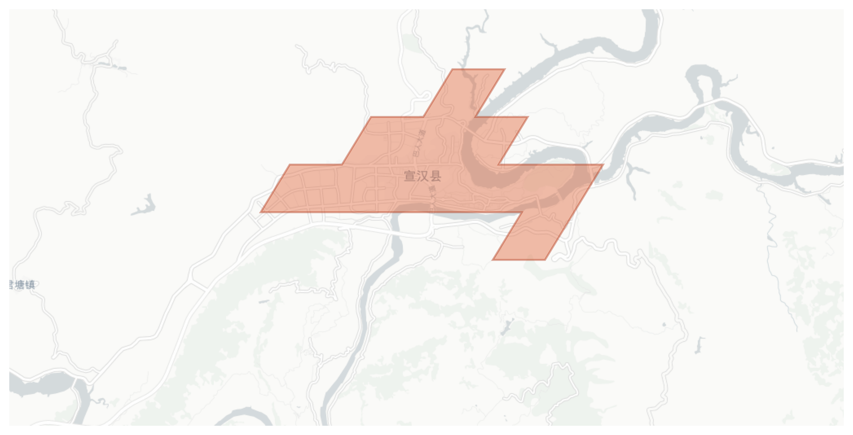 Xuanhan geographic map