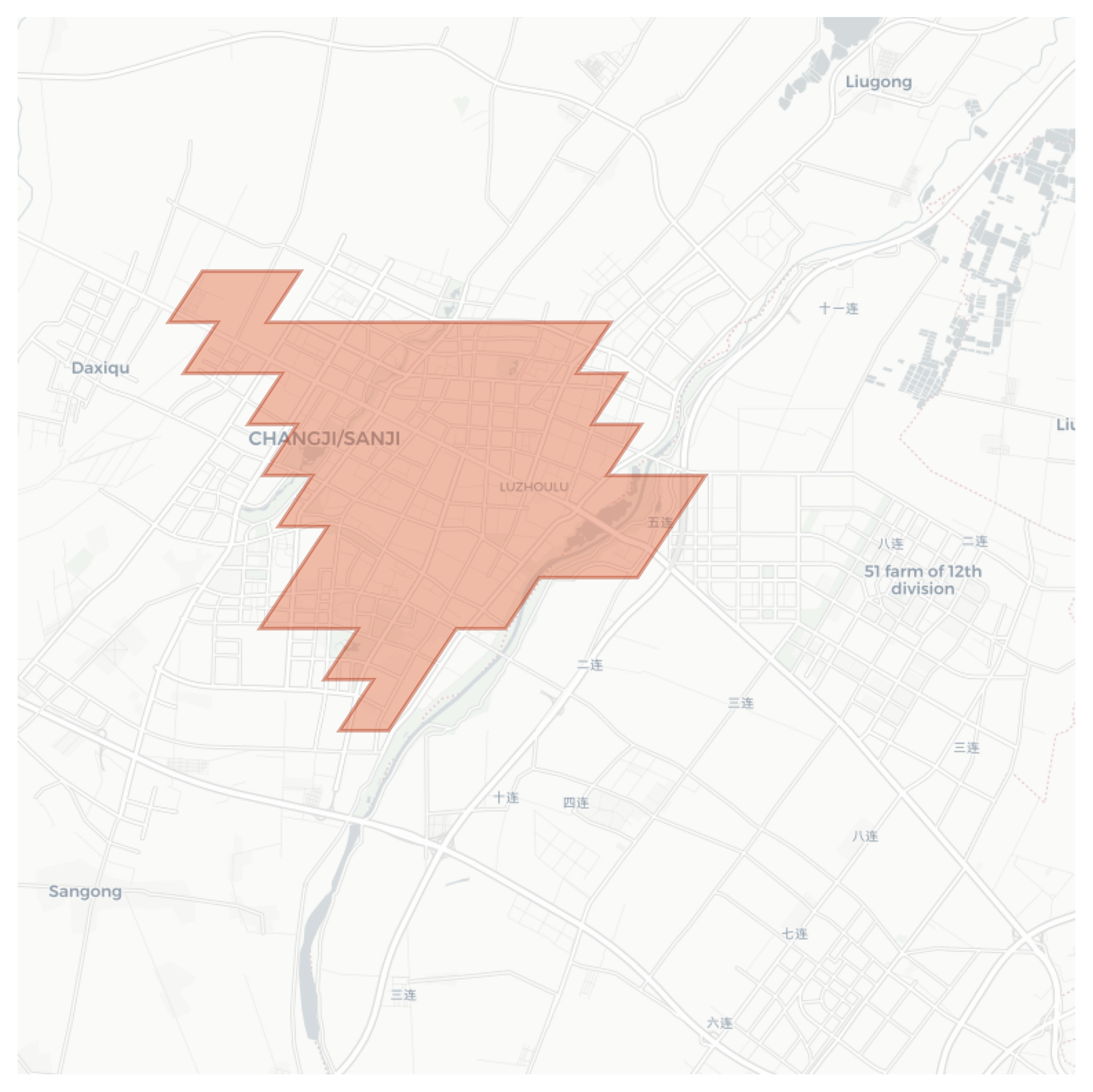 Changji/Sanji geographic map