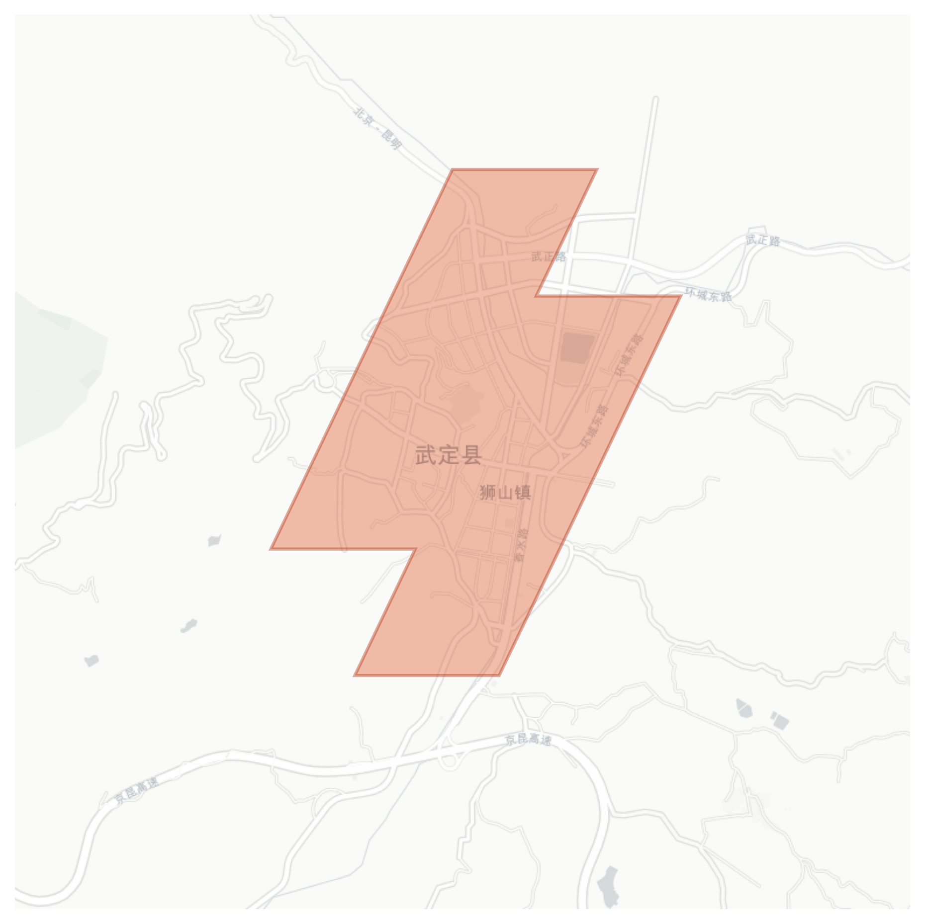 Wuding geographic map