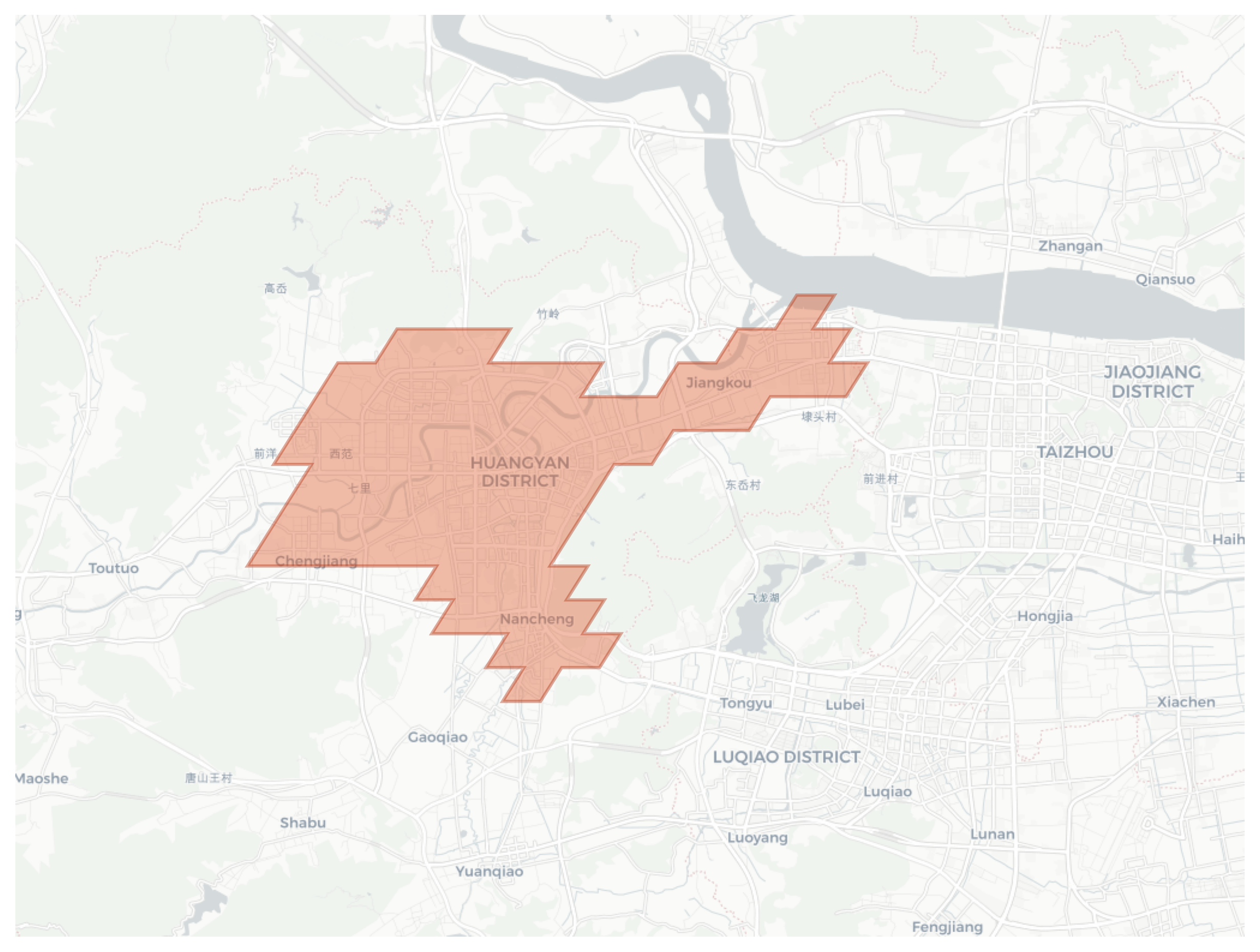 Huangyan District geographic map