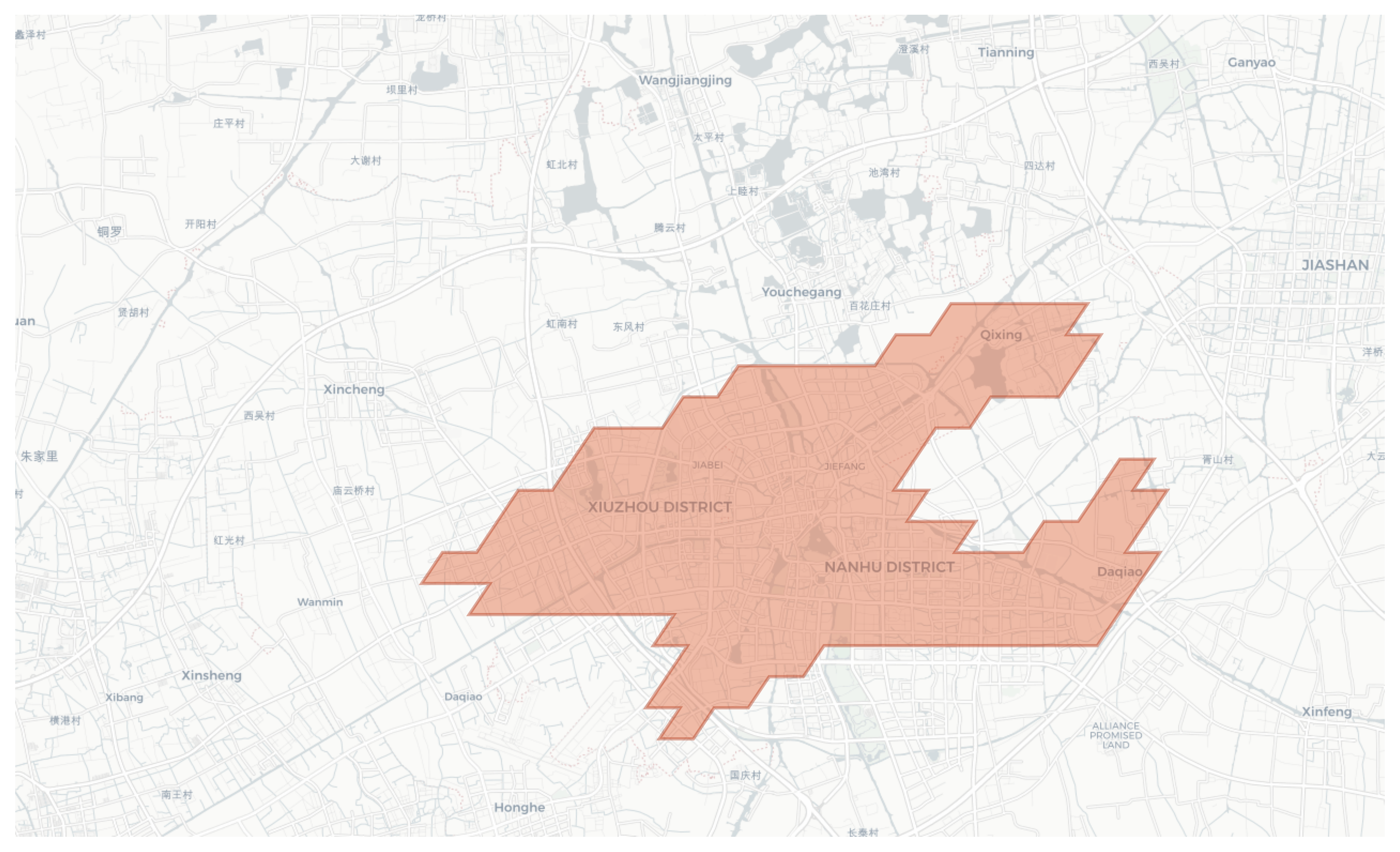 Jiaxing geographic map