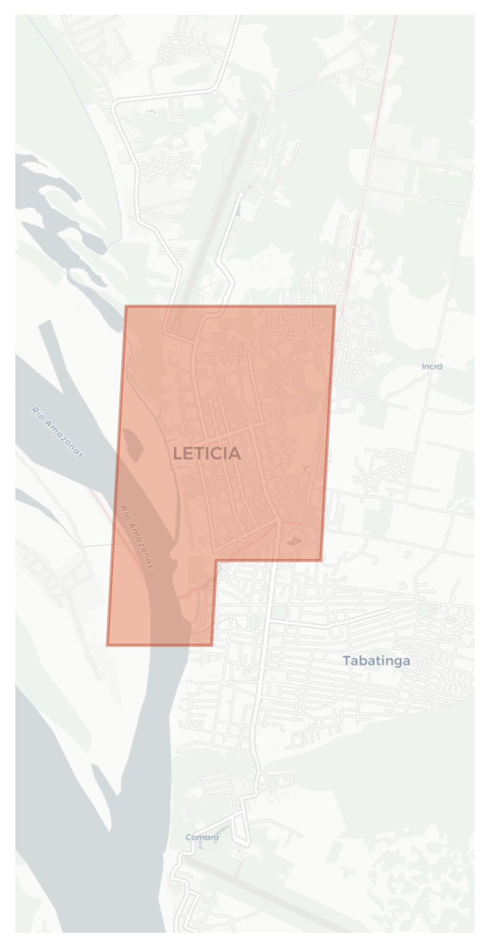 Leticia geographic map