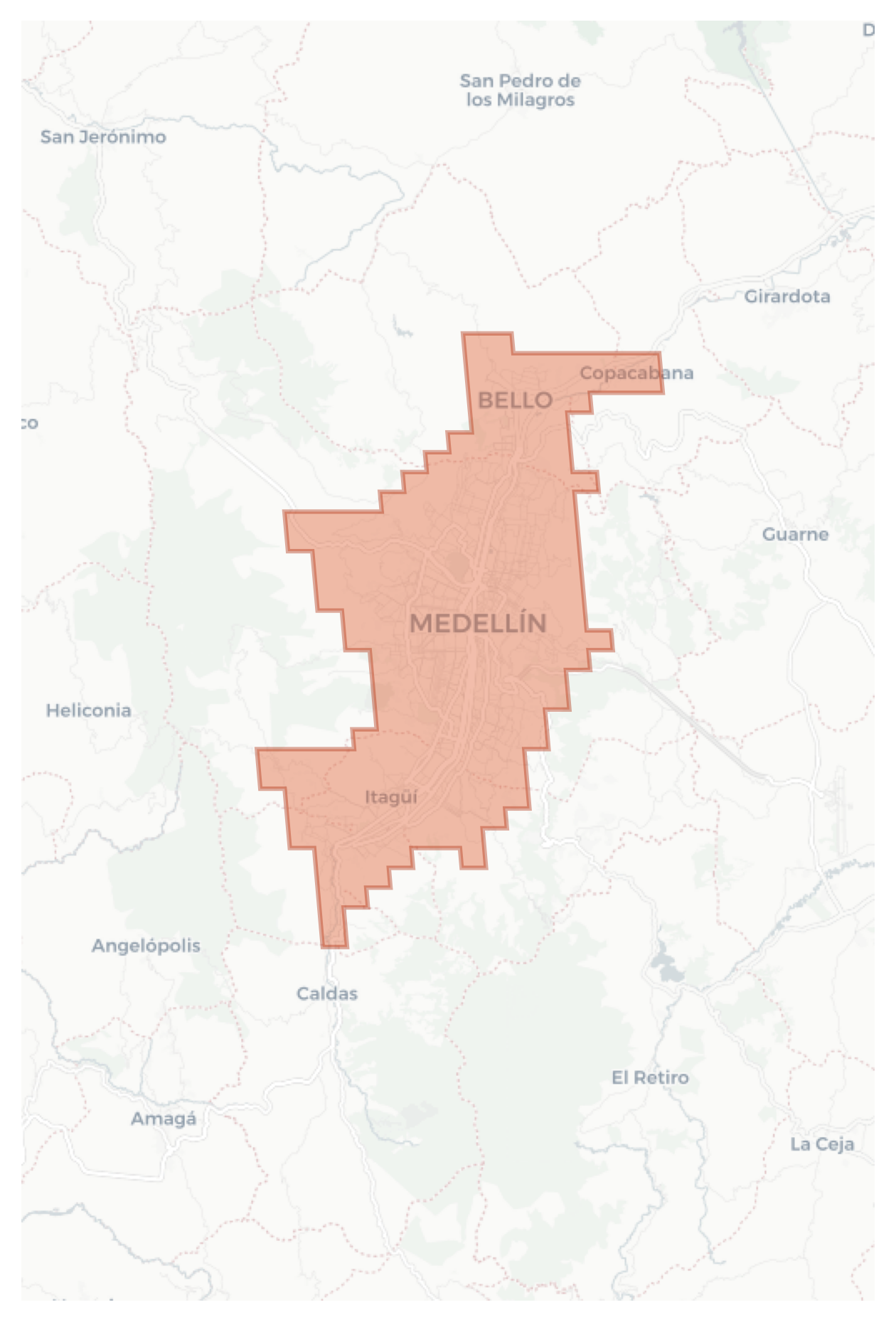 Medellín geographic map
