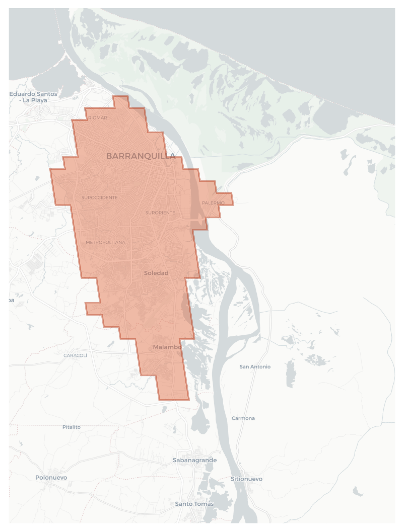 Barranquilla geographic map