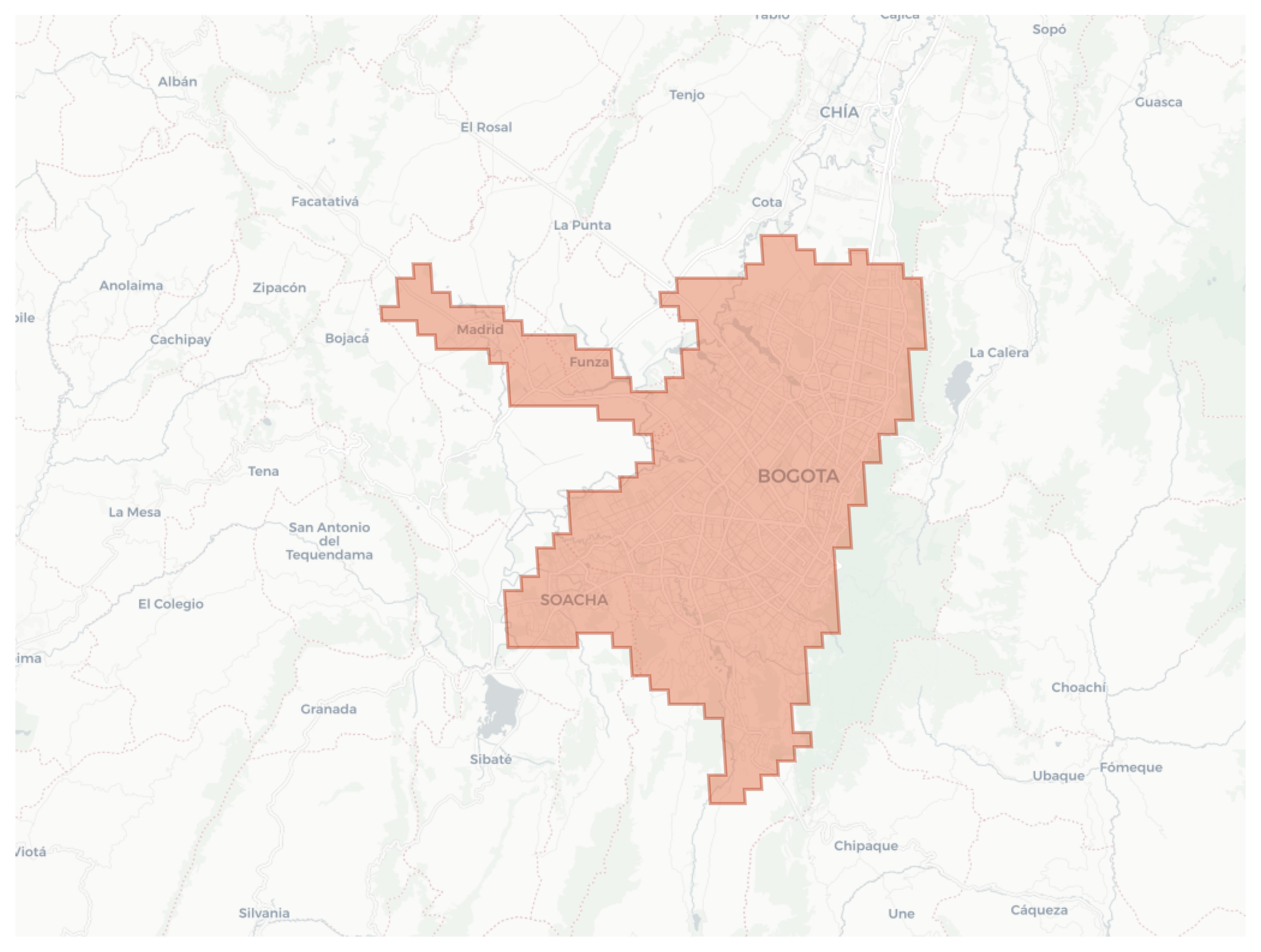 Bogota geographic map