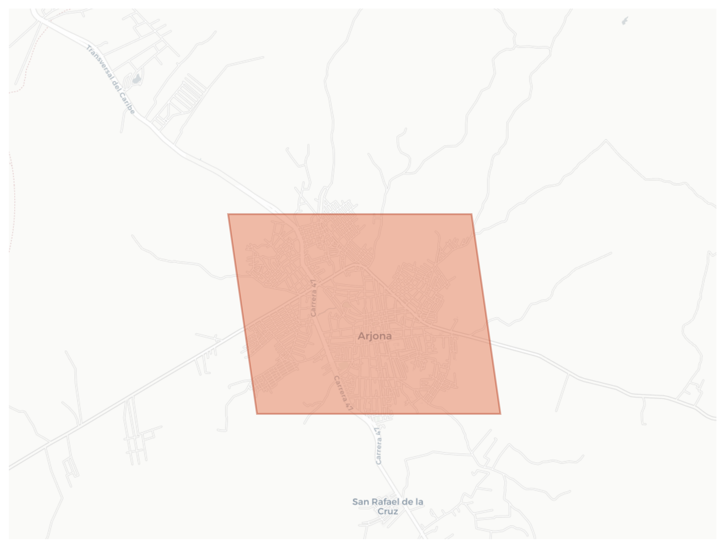 Arjona geographic map