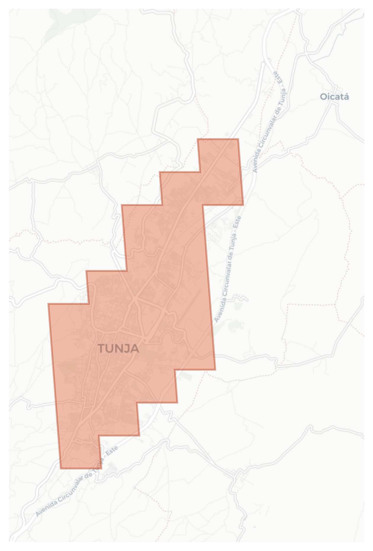 Tunja geographic map