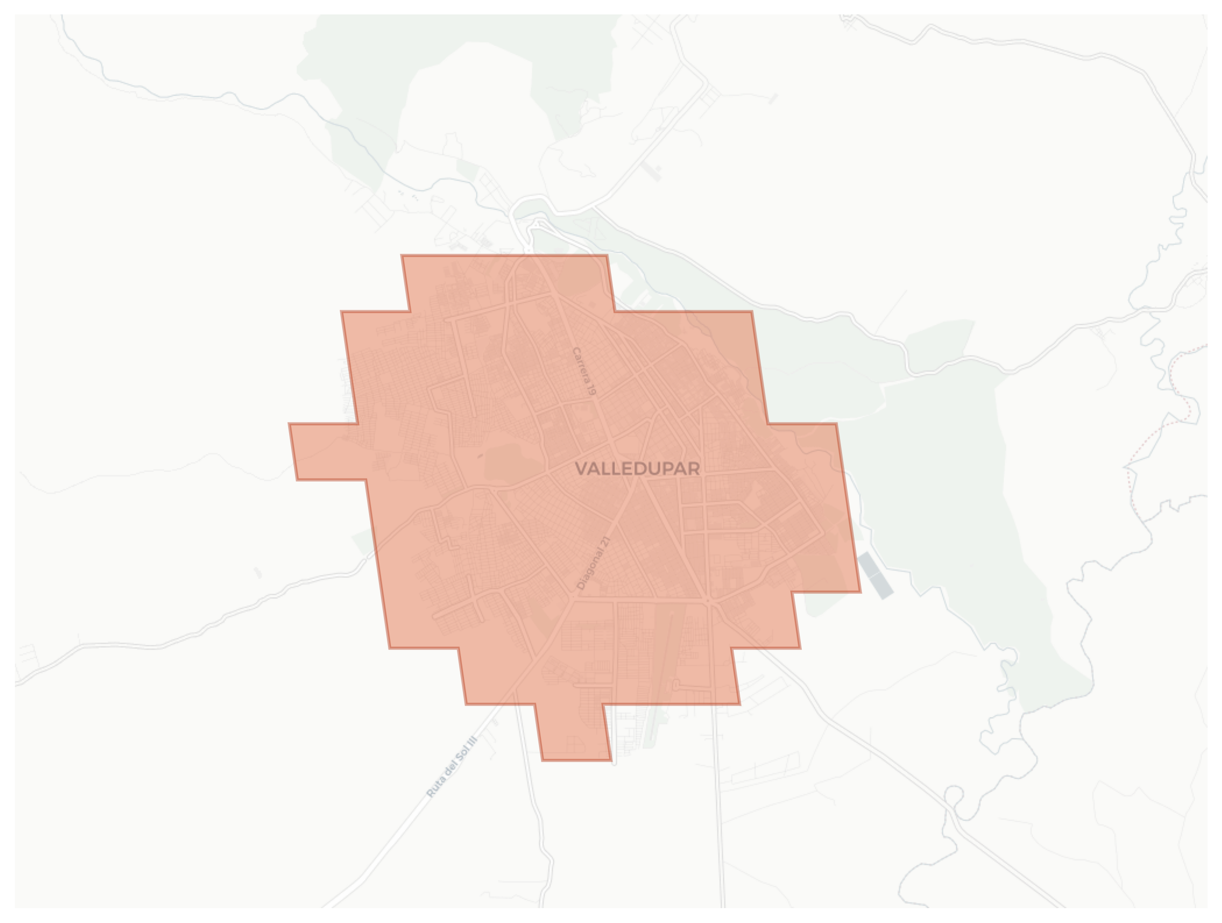 Valledupar geographic map