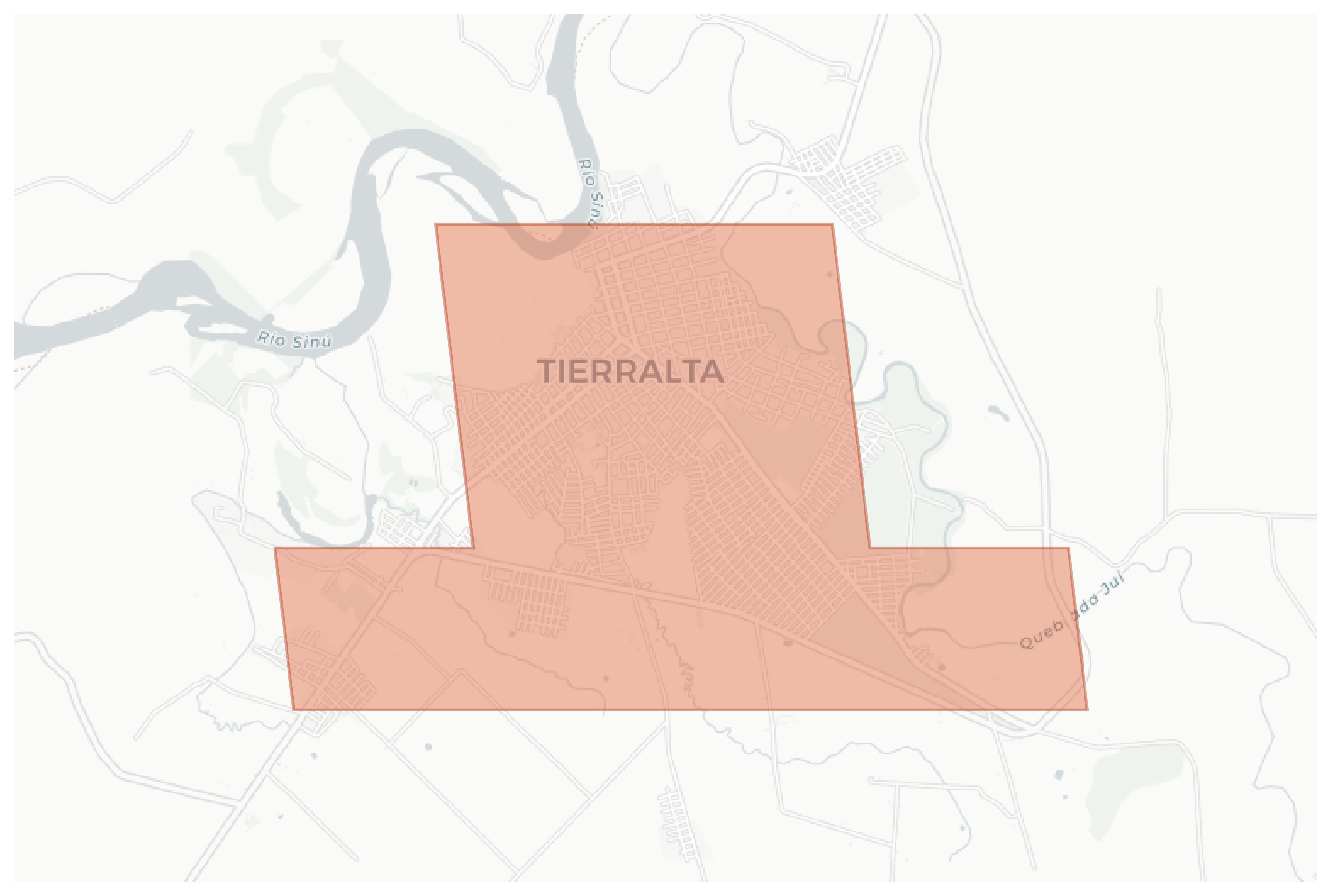 Tierralta geographic map
