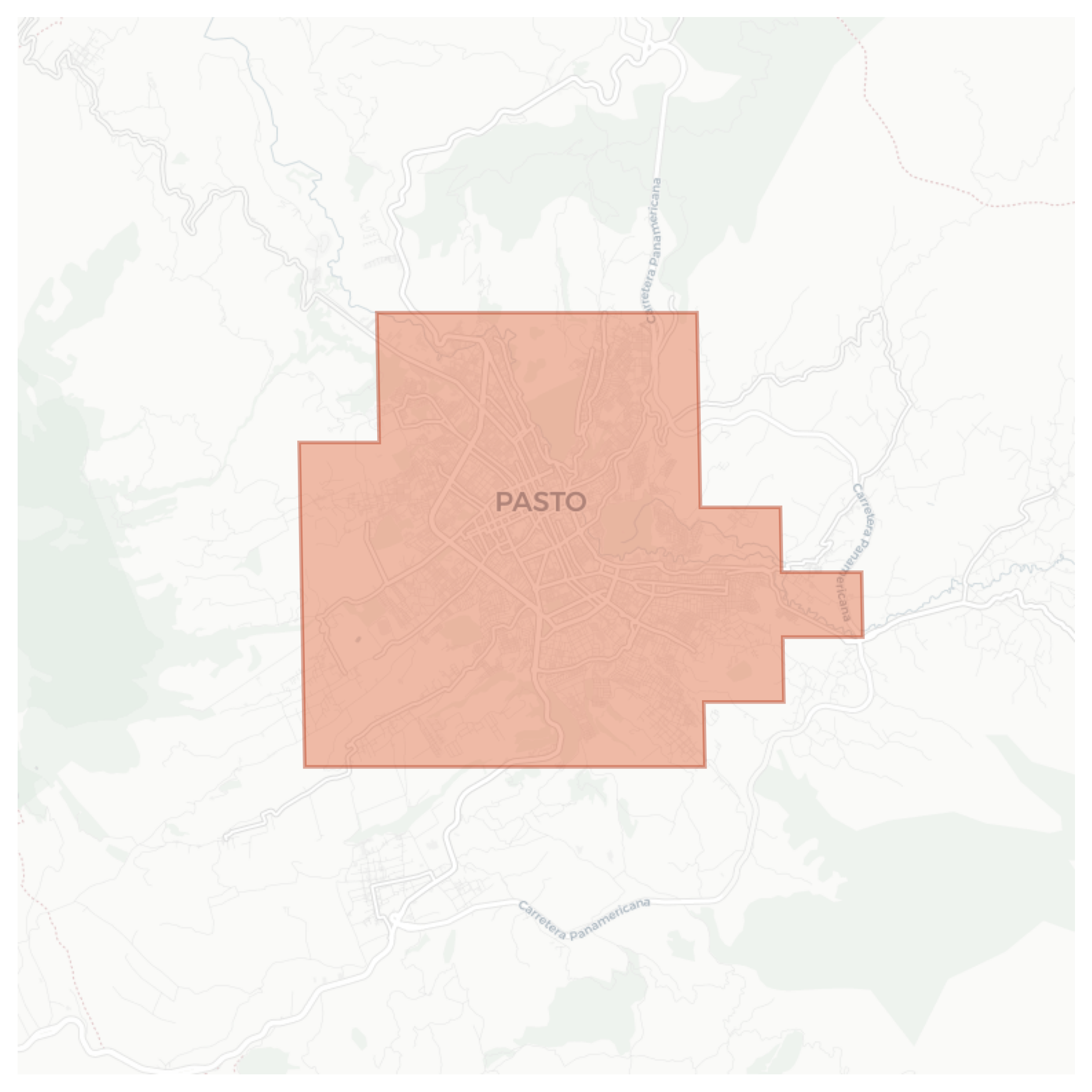 Pasto geographic map