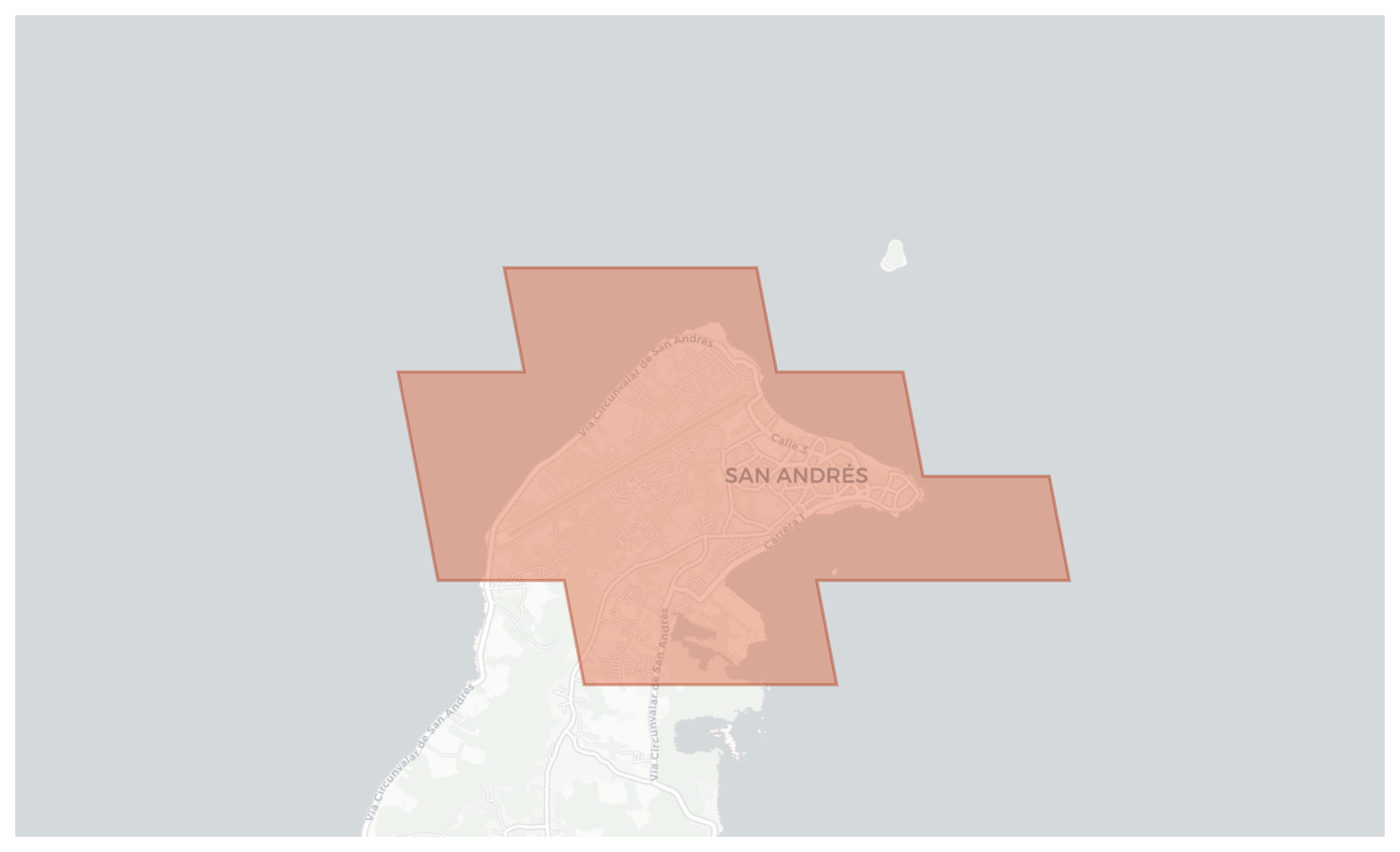San Andrés geographic map