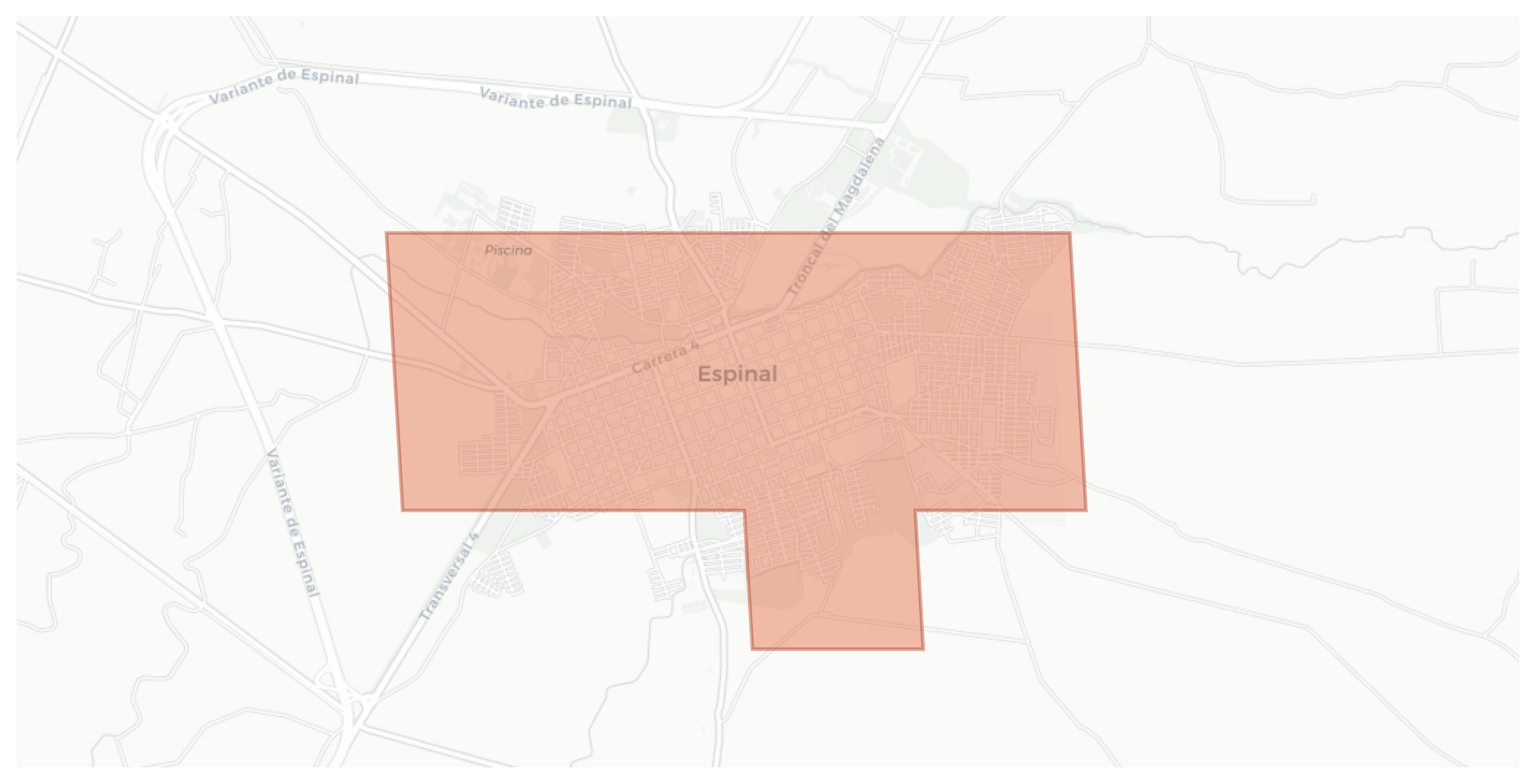 Espinal geographic map