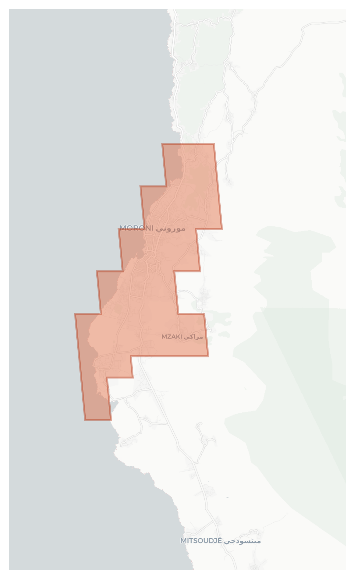 Moroni geographic map