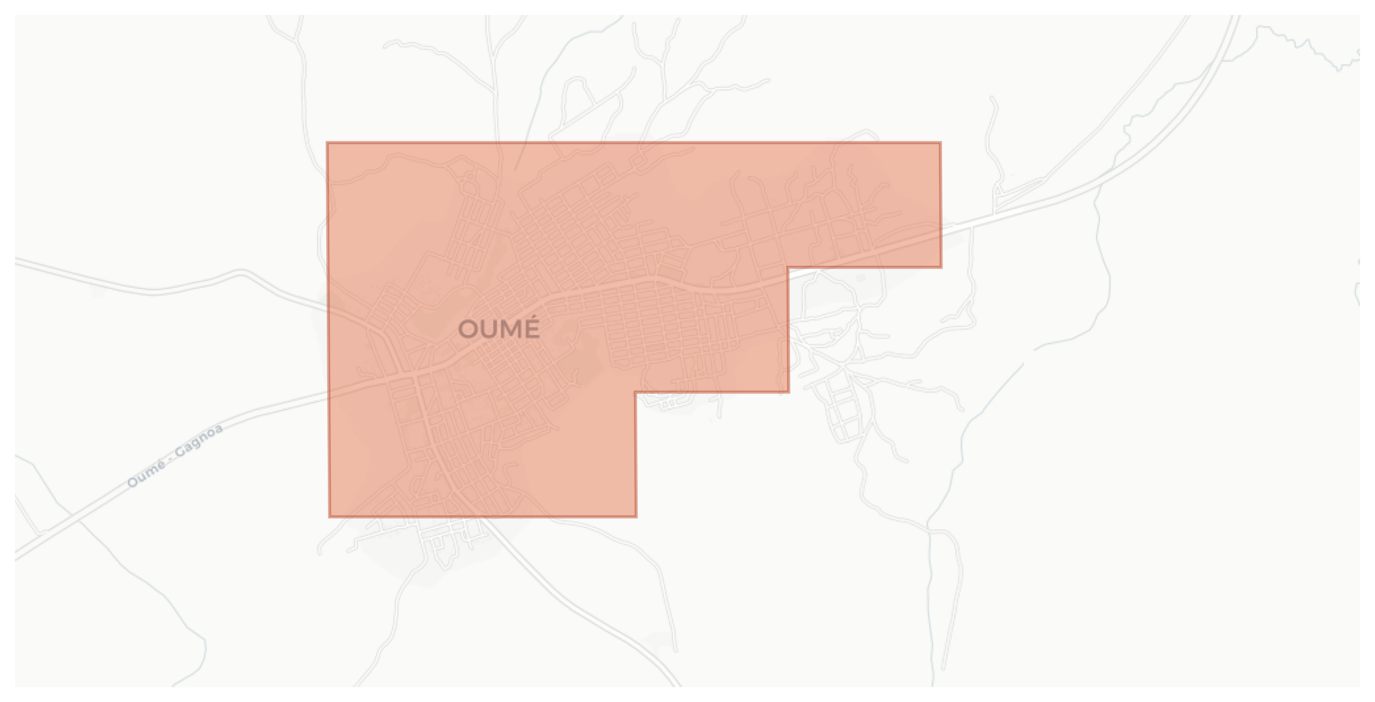 Oumé geographic map