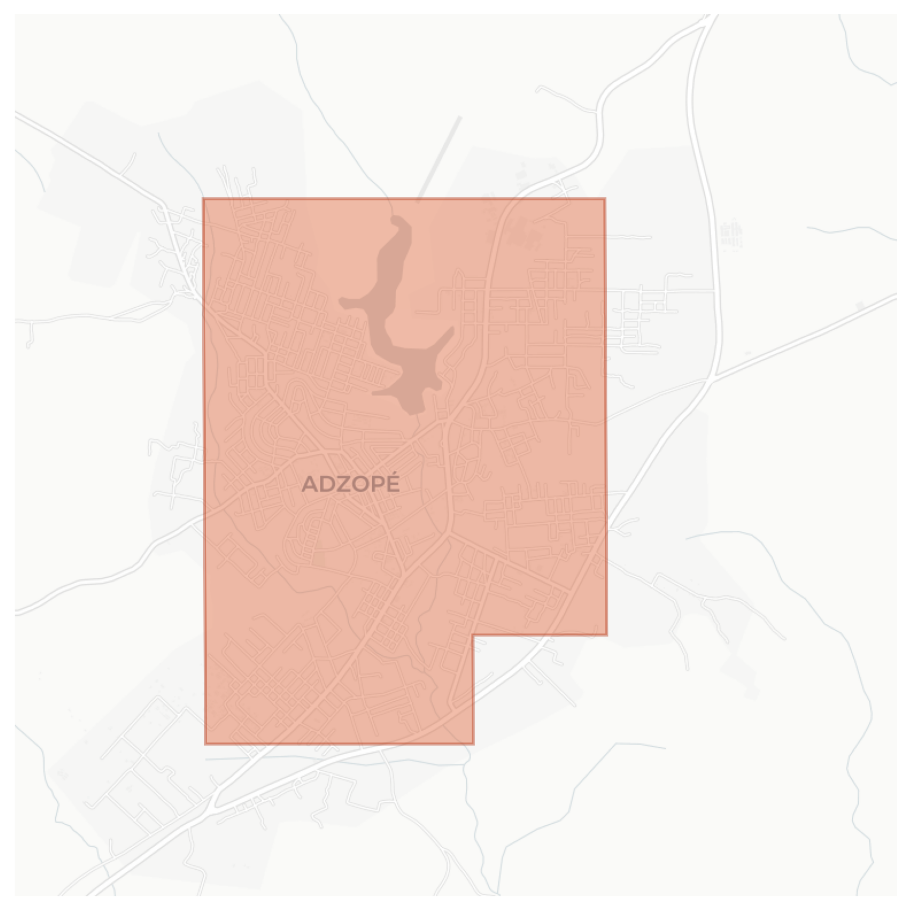 Adzopé geographic map