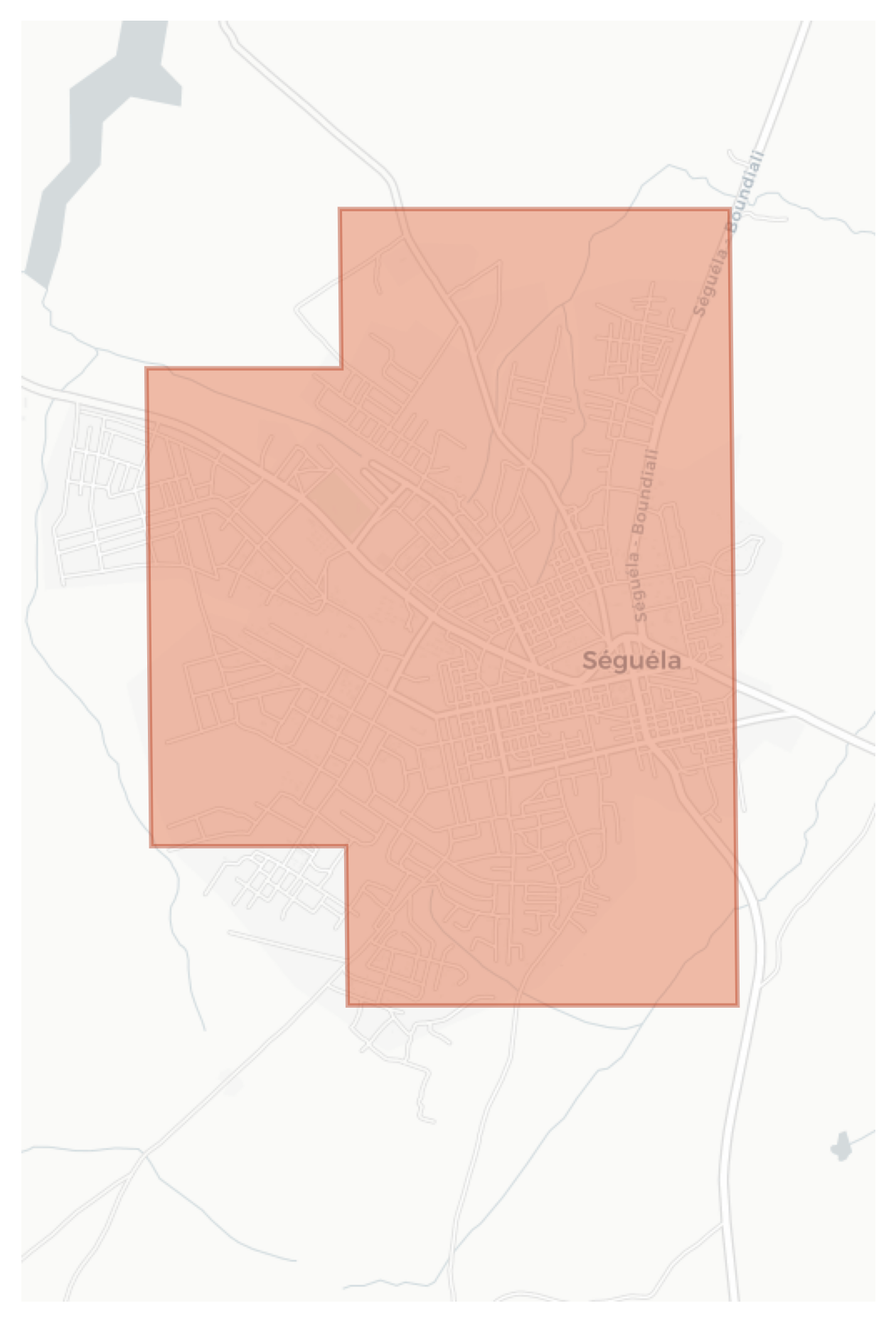 Séguéla geographic map