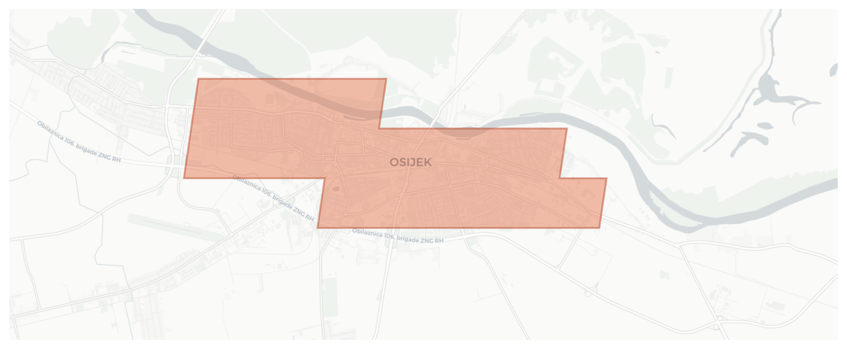Osijek geographic map