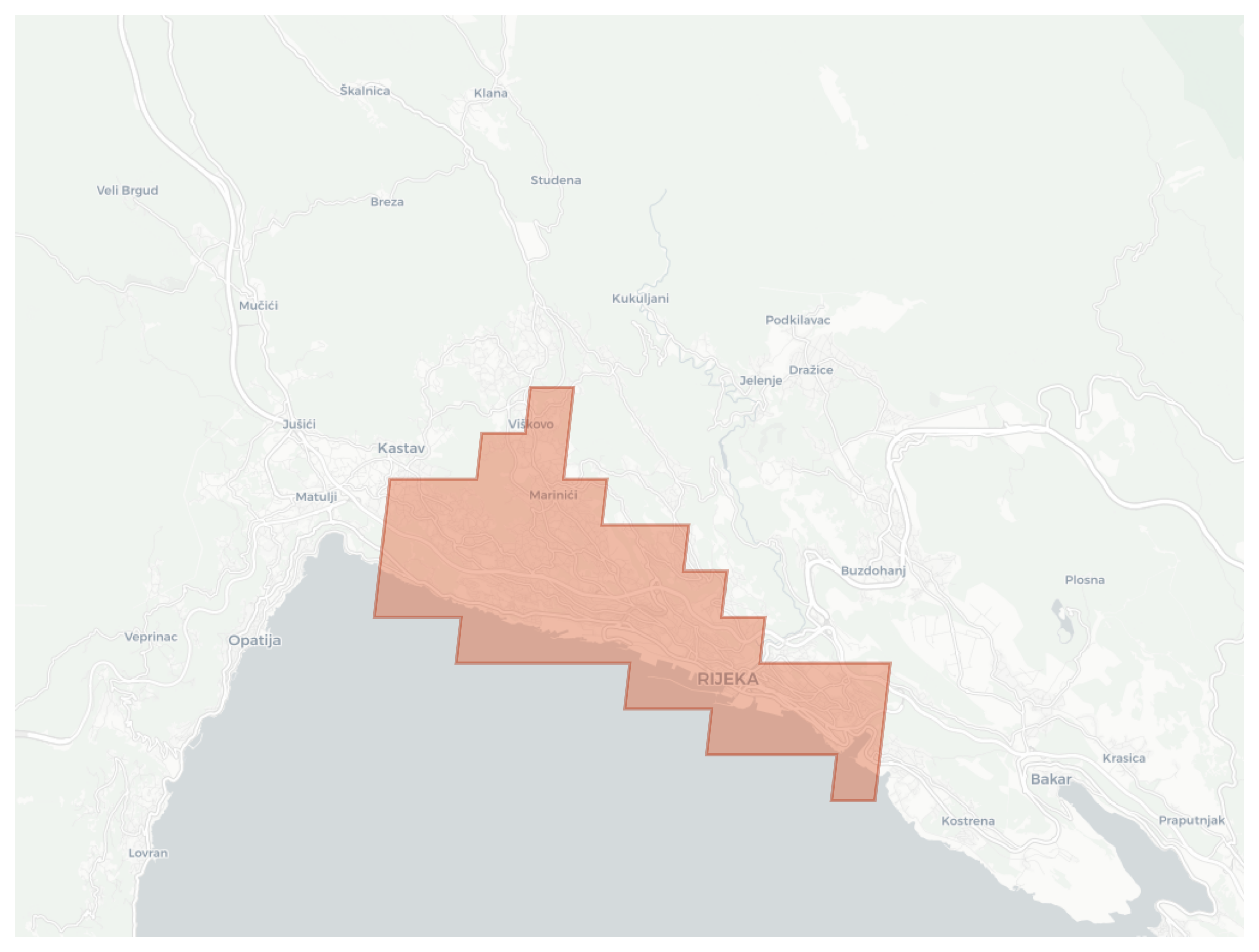 Rijeka geographic map