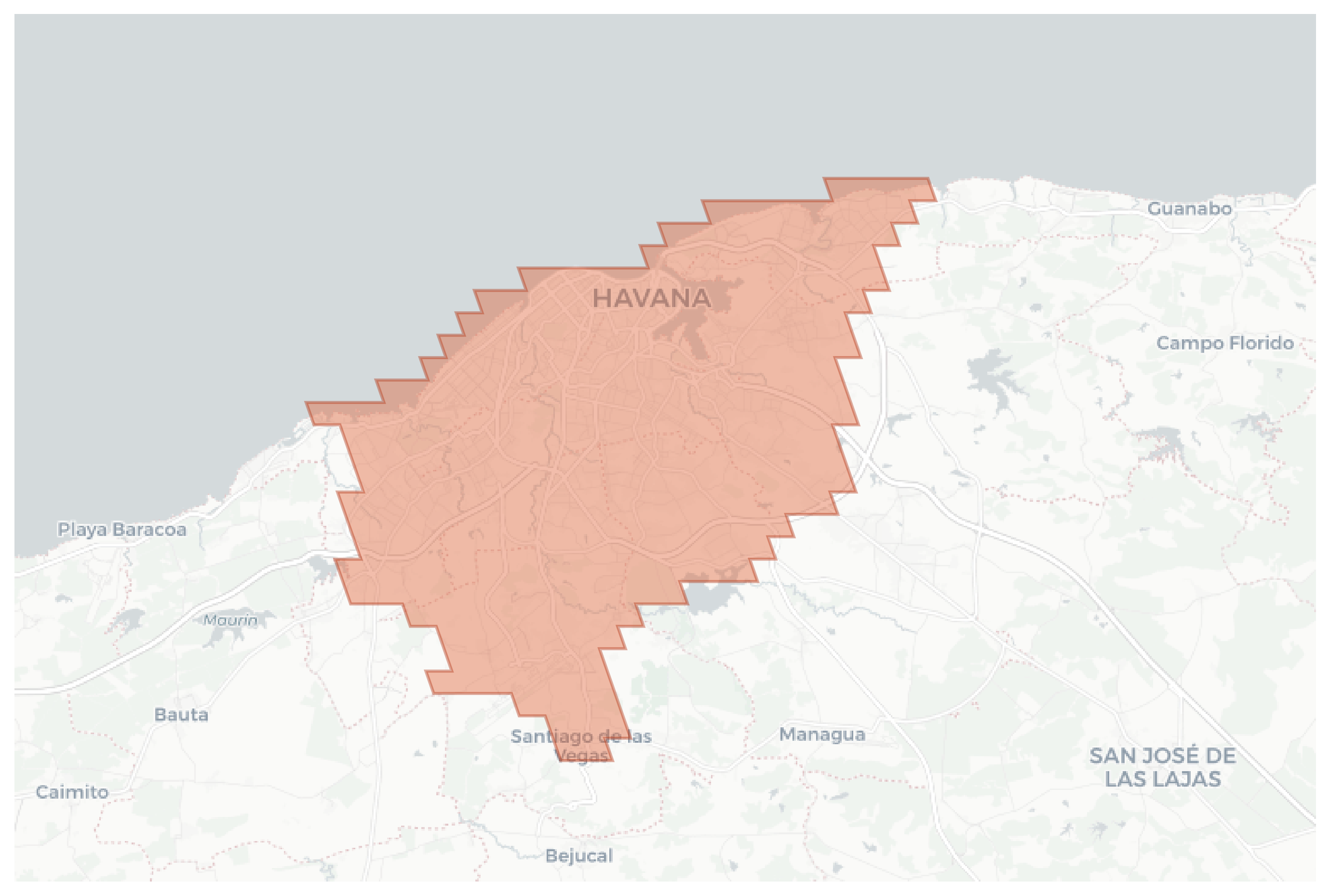Havana geographic map