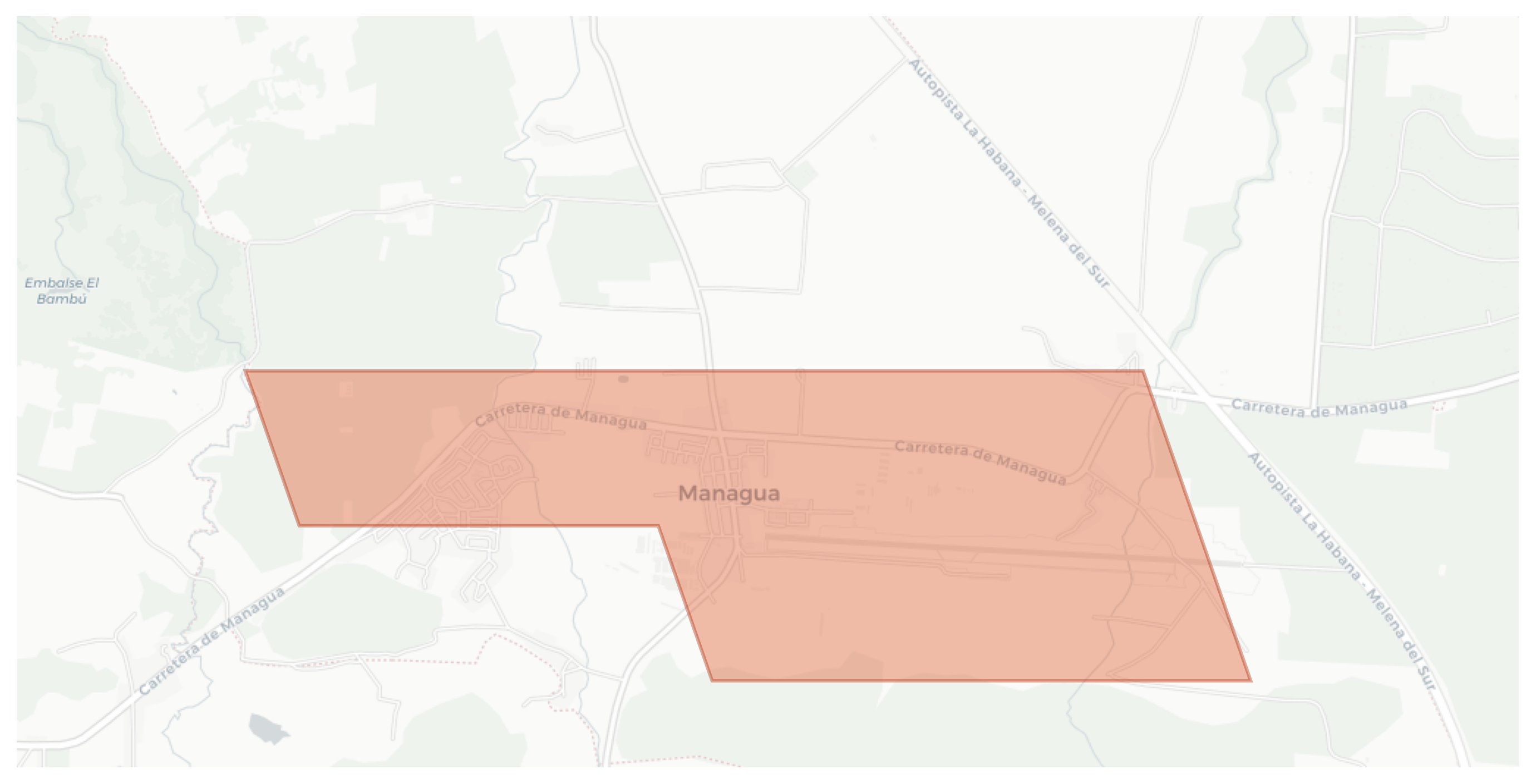Managua geographic map