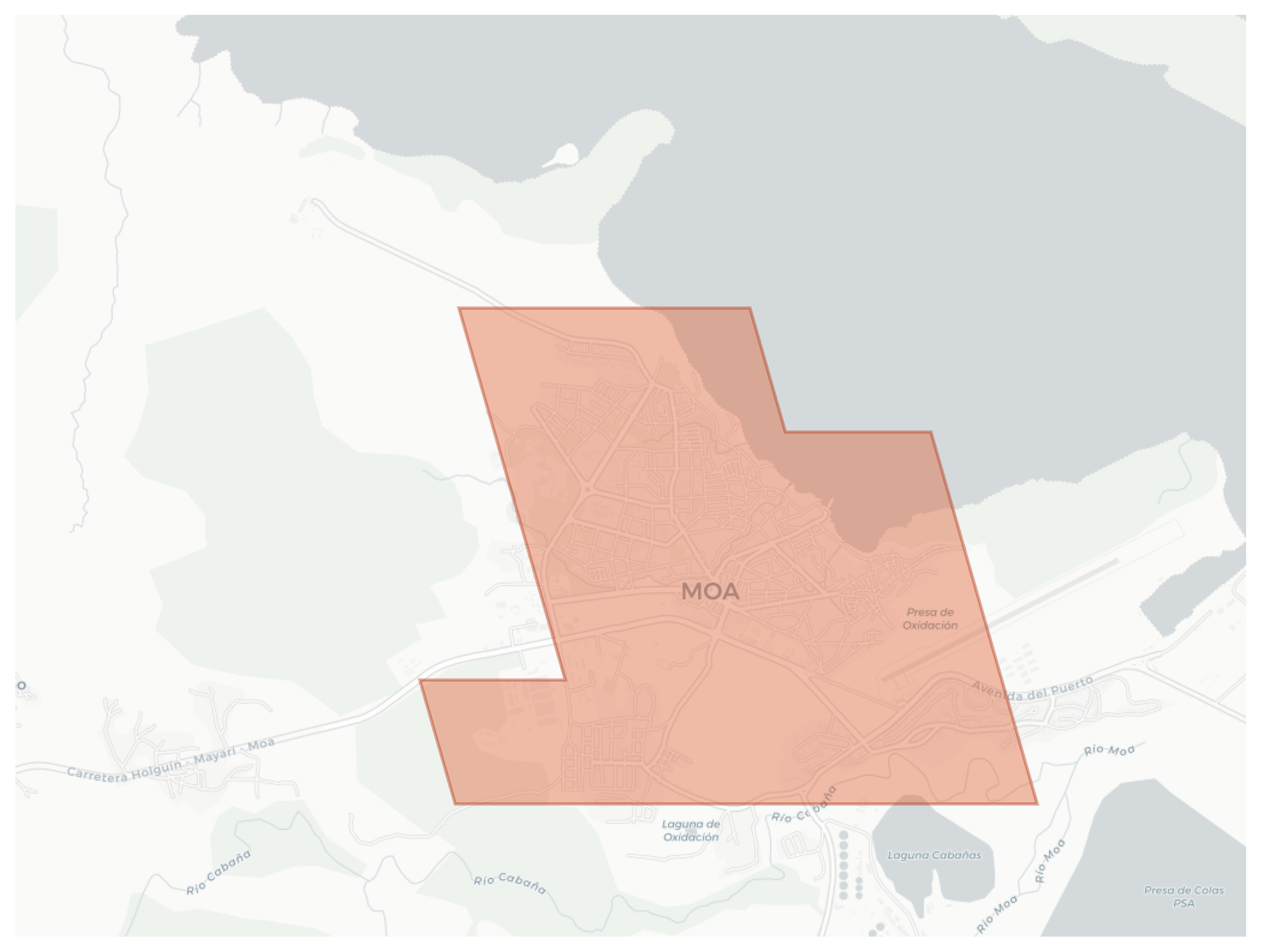 Moa geographic map