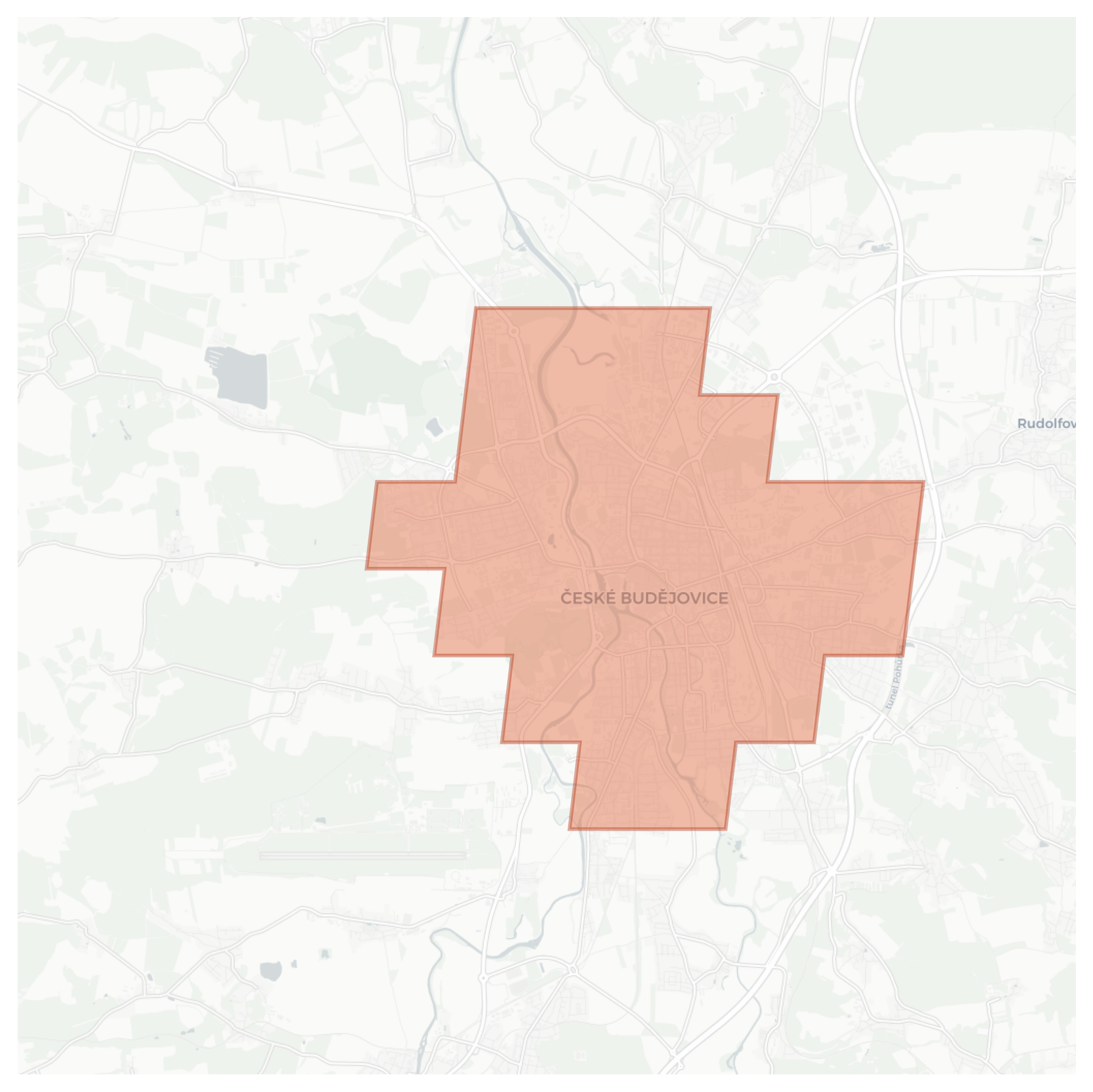 České Budějovice geographic map