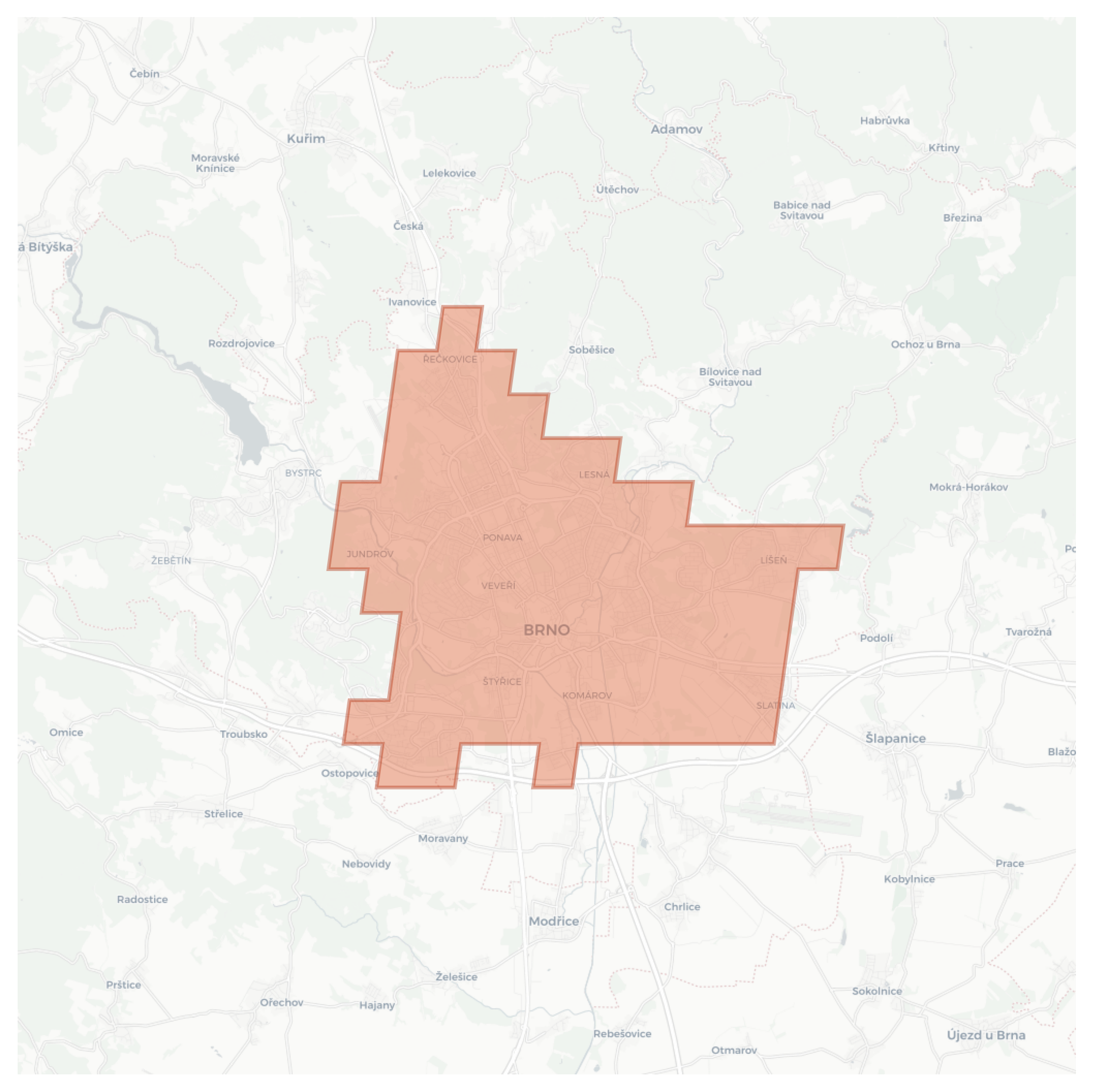 Brno geographic map
