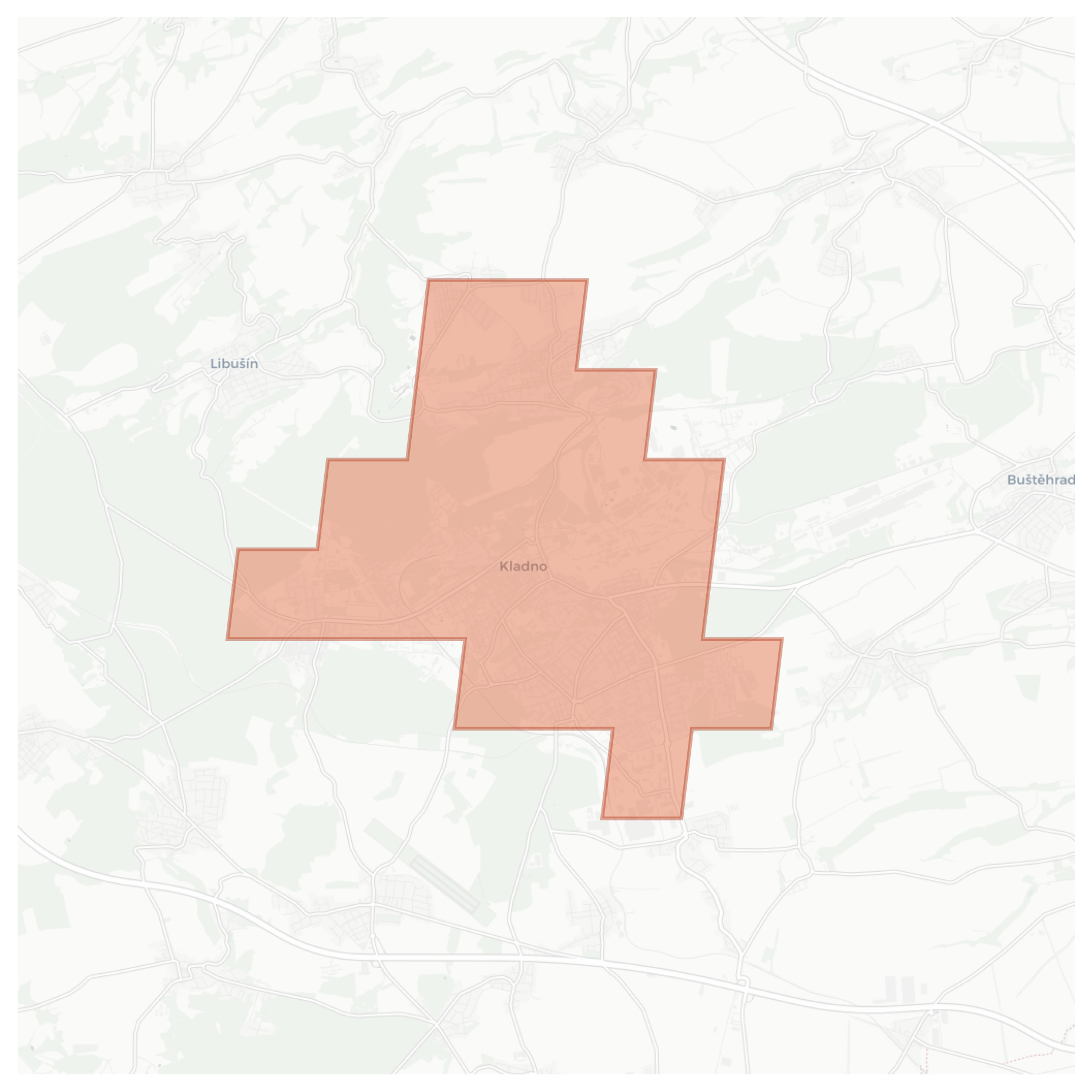 Kladno geographic map