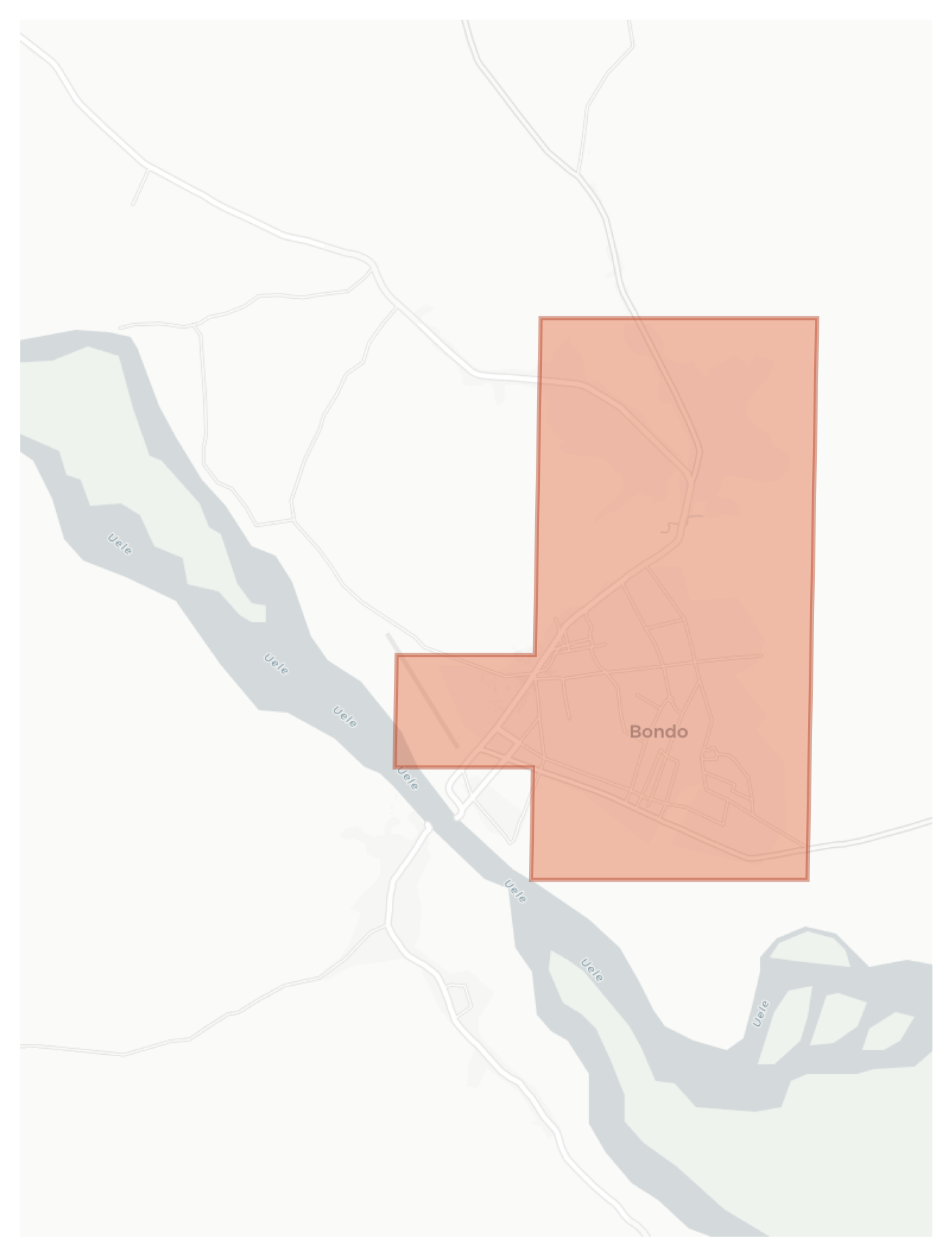 Bondo geographic map