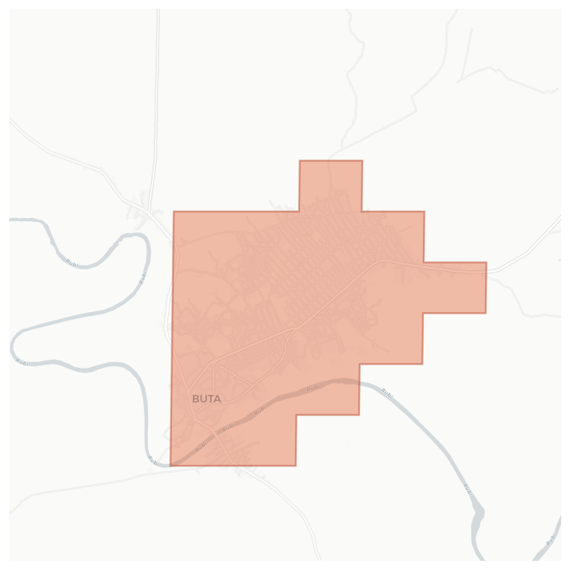 Buta geographic map