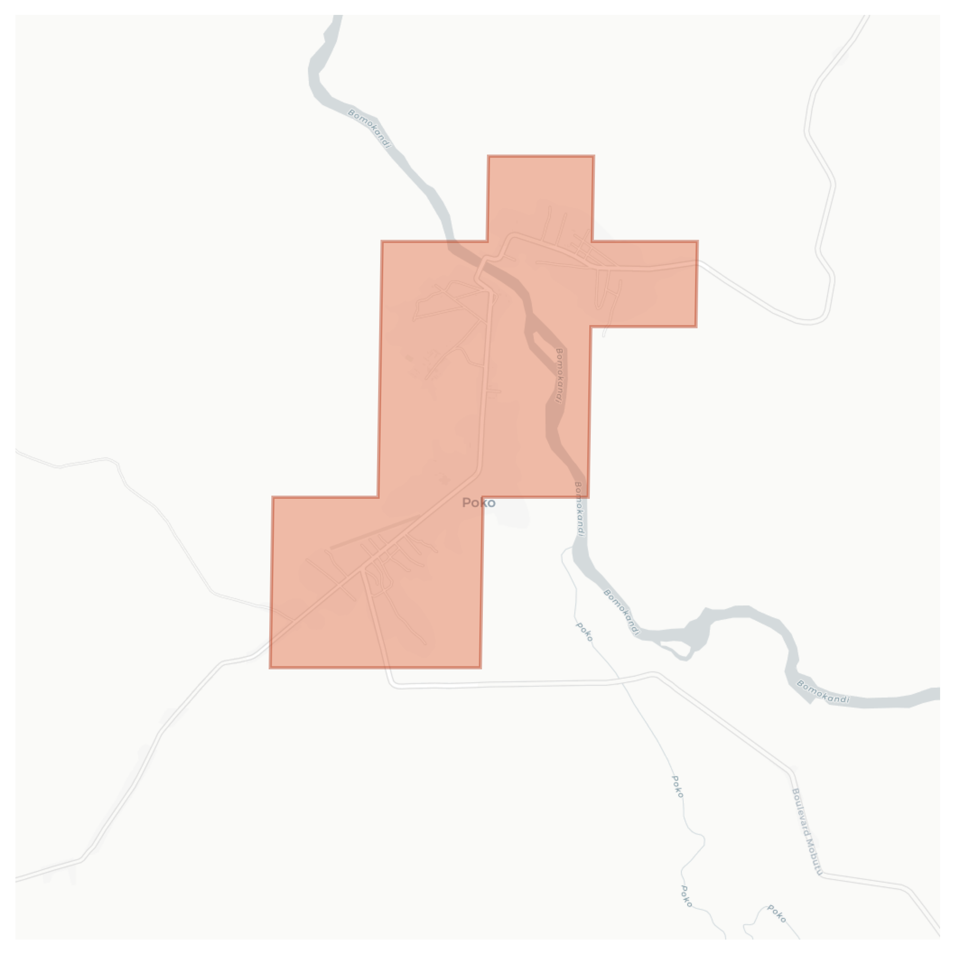 Poko geographic map