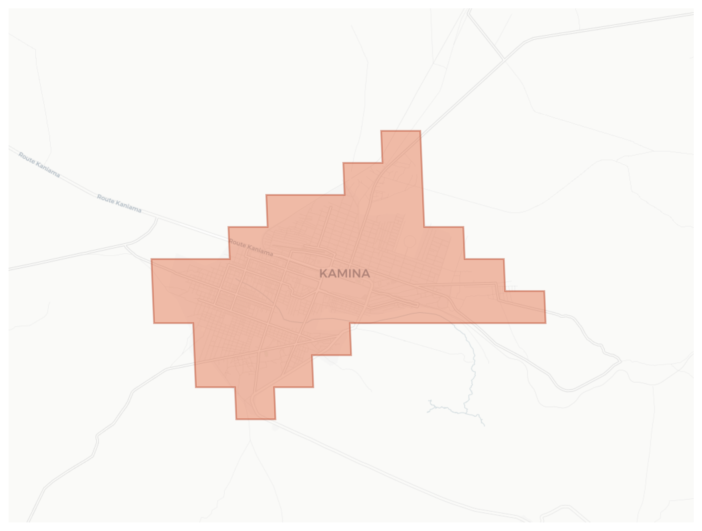 Kamina geographic map