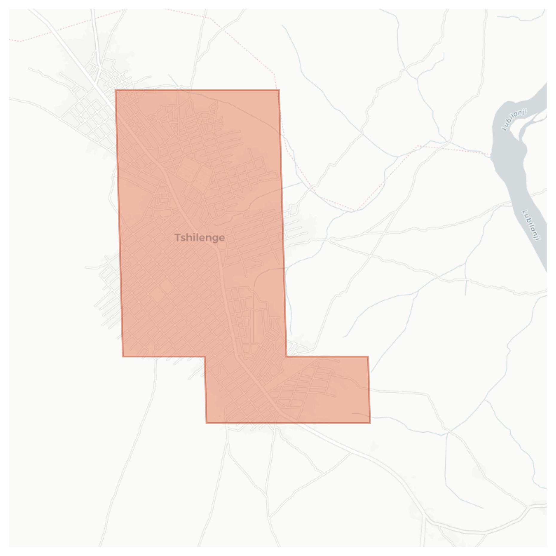 Tshilenge geographic map