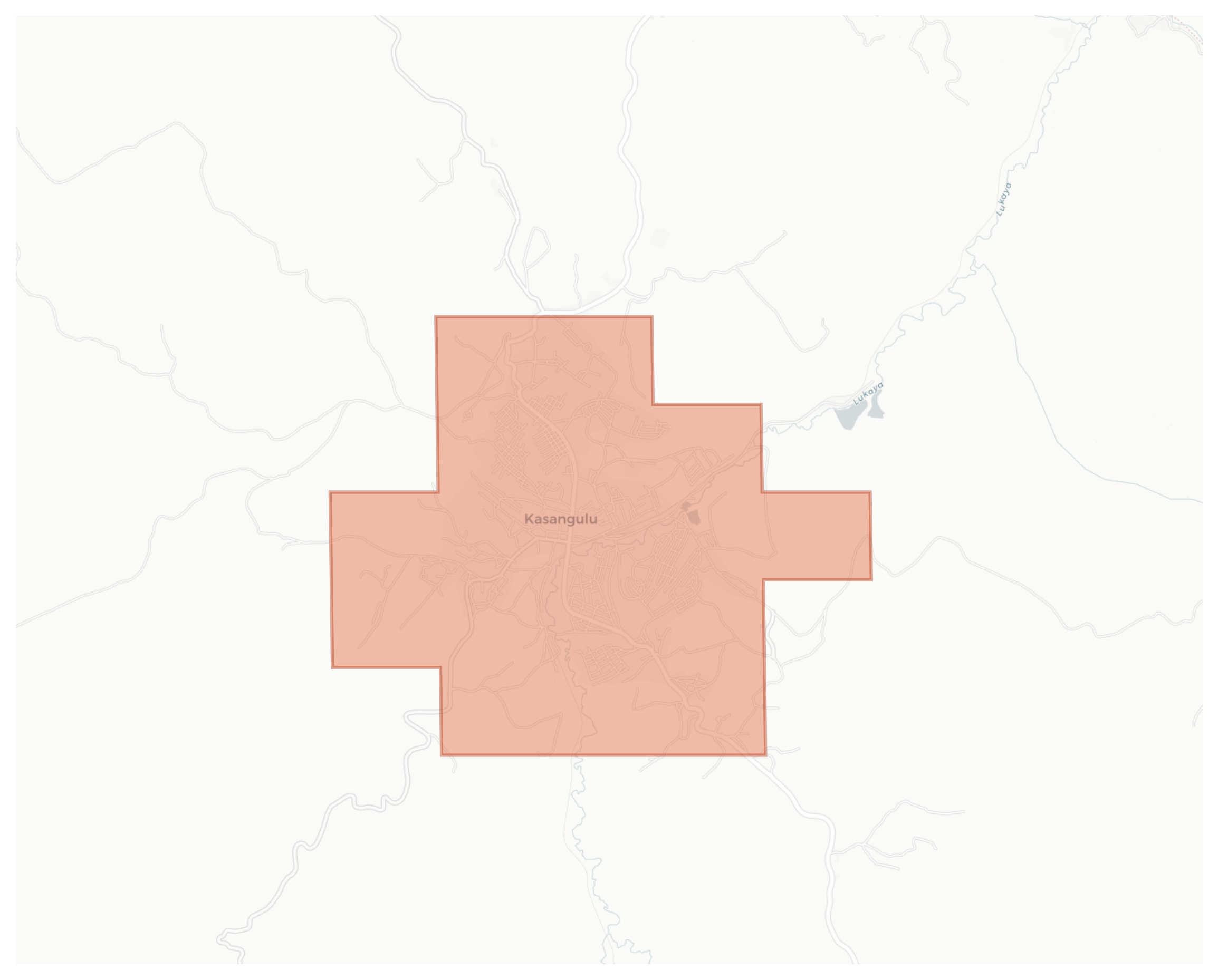 Kasangulu geographic map