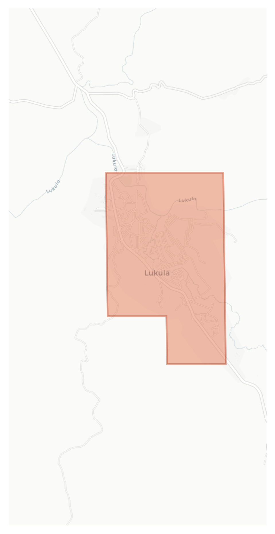 Lukula geographic map