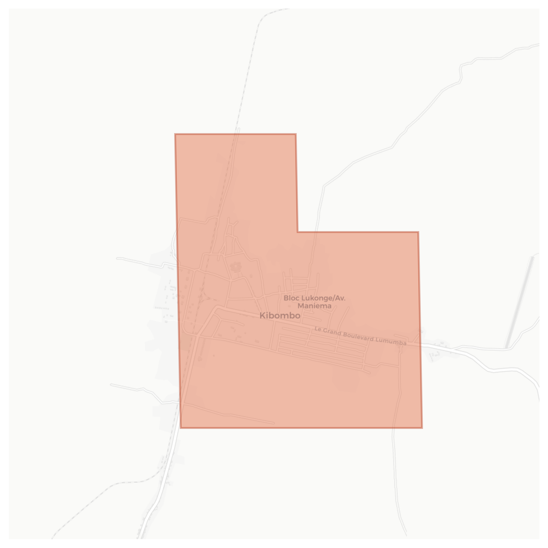 Kibombo geographic map
