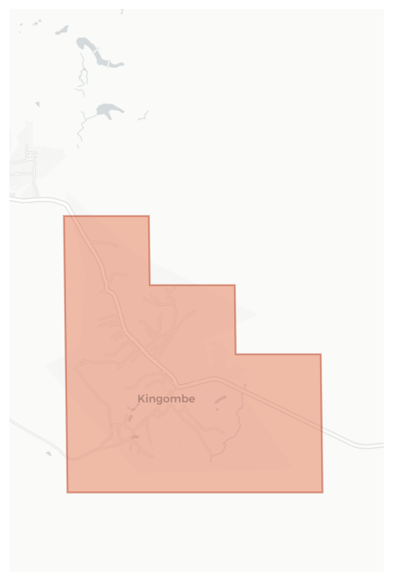 Kingombe geographic map