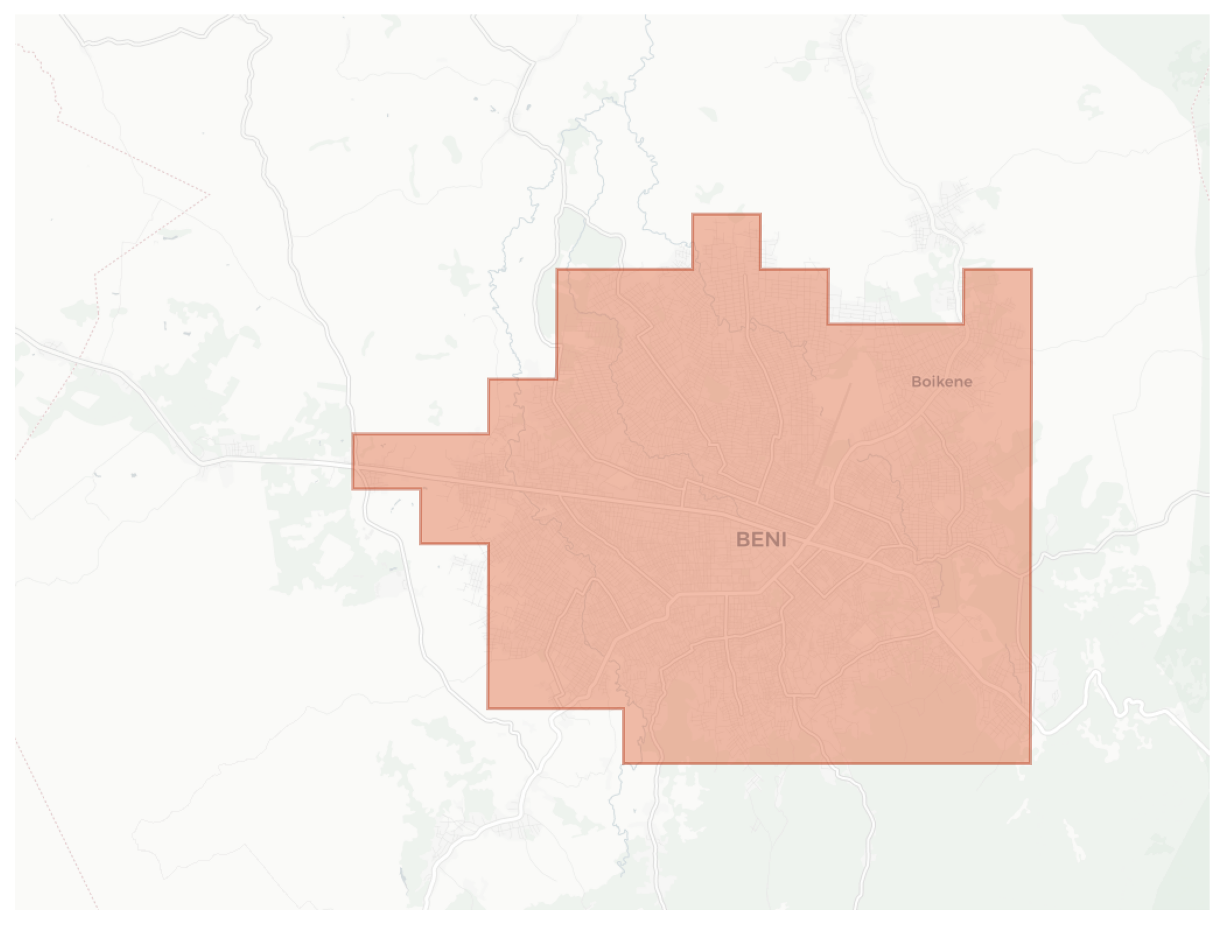 Beni geographic map
