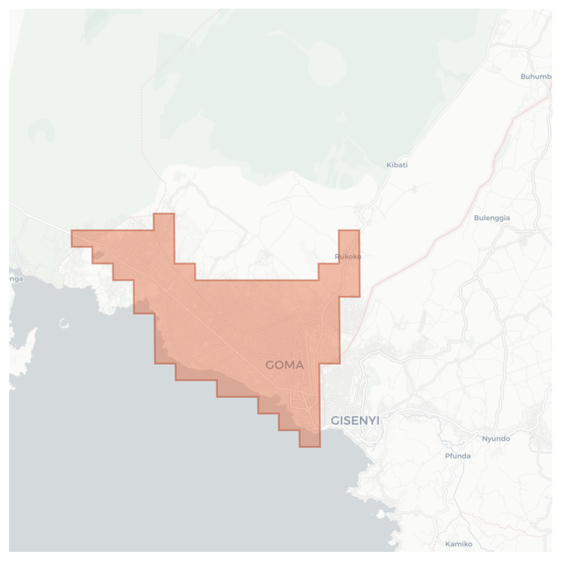 Goma geographic map