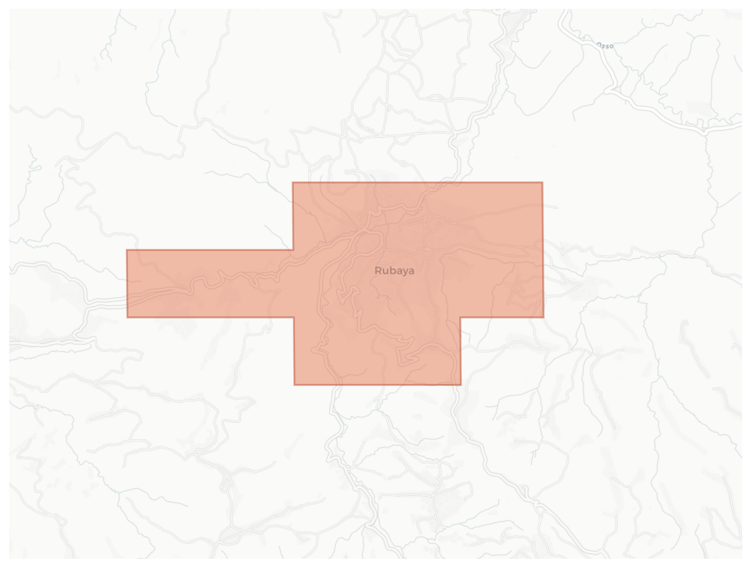 Rubaya geographic map